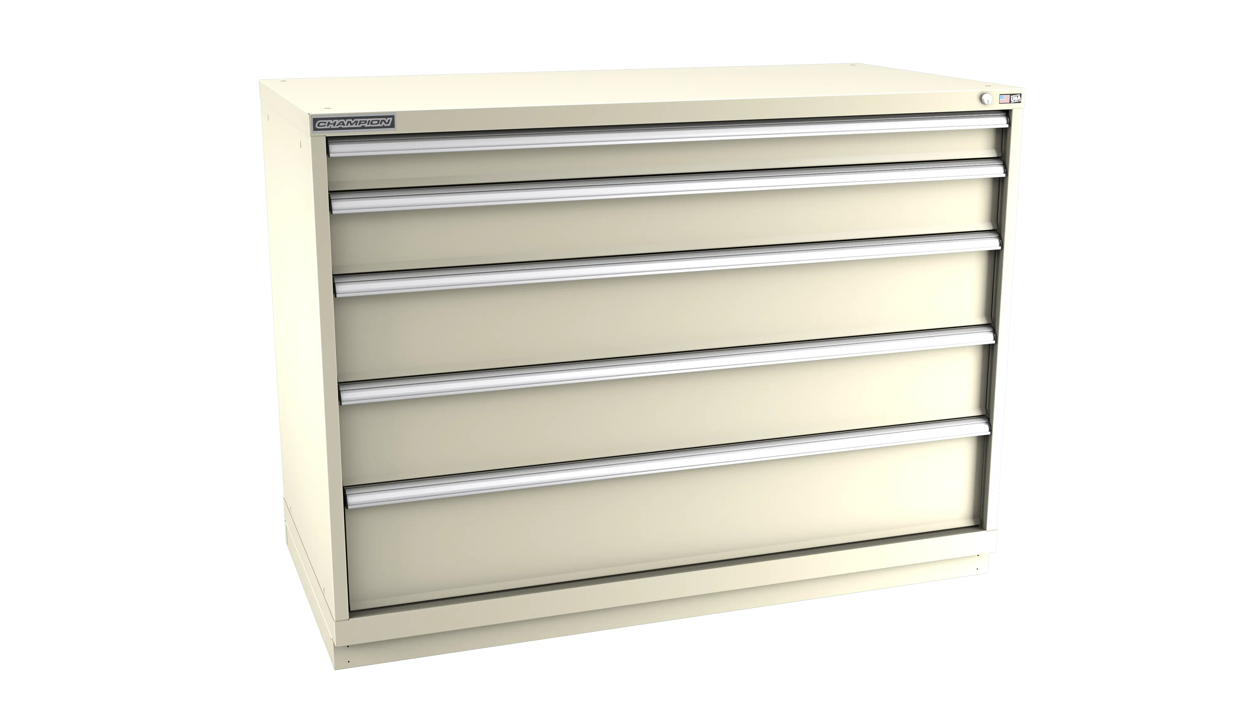 Champion Tool 5-Drawer Modular Cabinet, 56-1/2 W x 41-3/4 H x 28-1/2 D in - CM DW1800-0501-ILC-FTB Champion Tool Storage