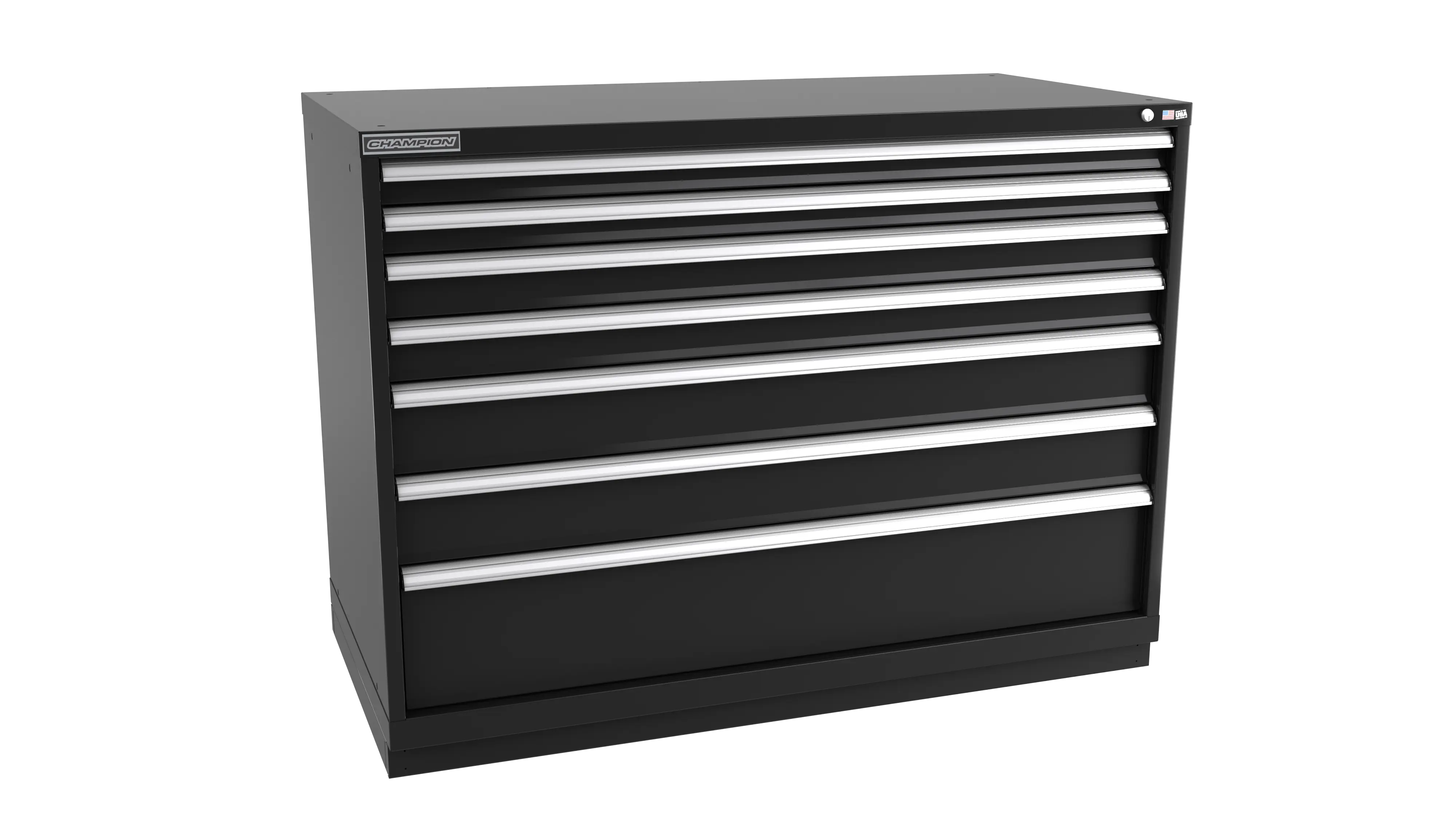 Champion Tool 7-Drawer Modular Cabinet, 56-1/2 W x 41-3/4 H x 28-1/2 D in - CM DW1800-0701-ILC-FTB Champion Tool Storage