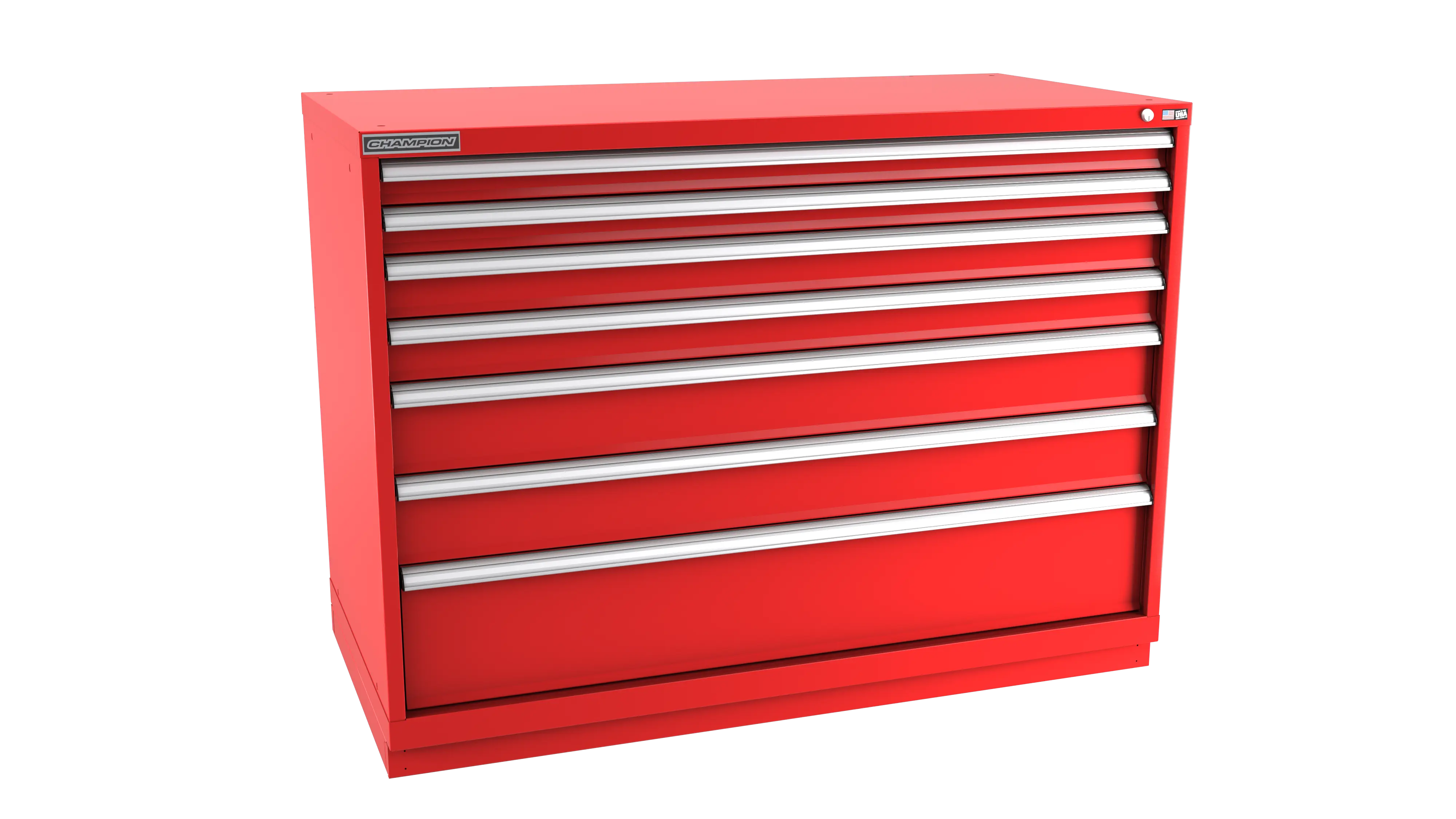 Champion Tool 7-Drawer Modular Cabinet, 56-1/2 W x 41-3/4 H x 28-1/2 D in - CM DW1800-0701-ILC-FTB Champion Tool Storage