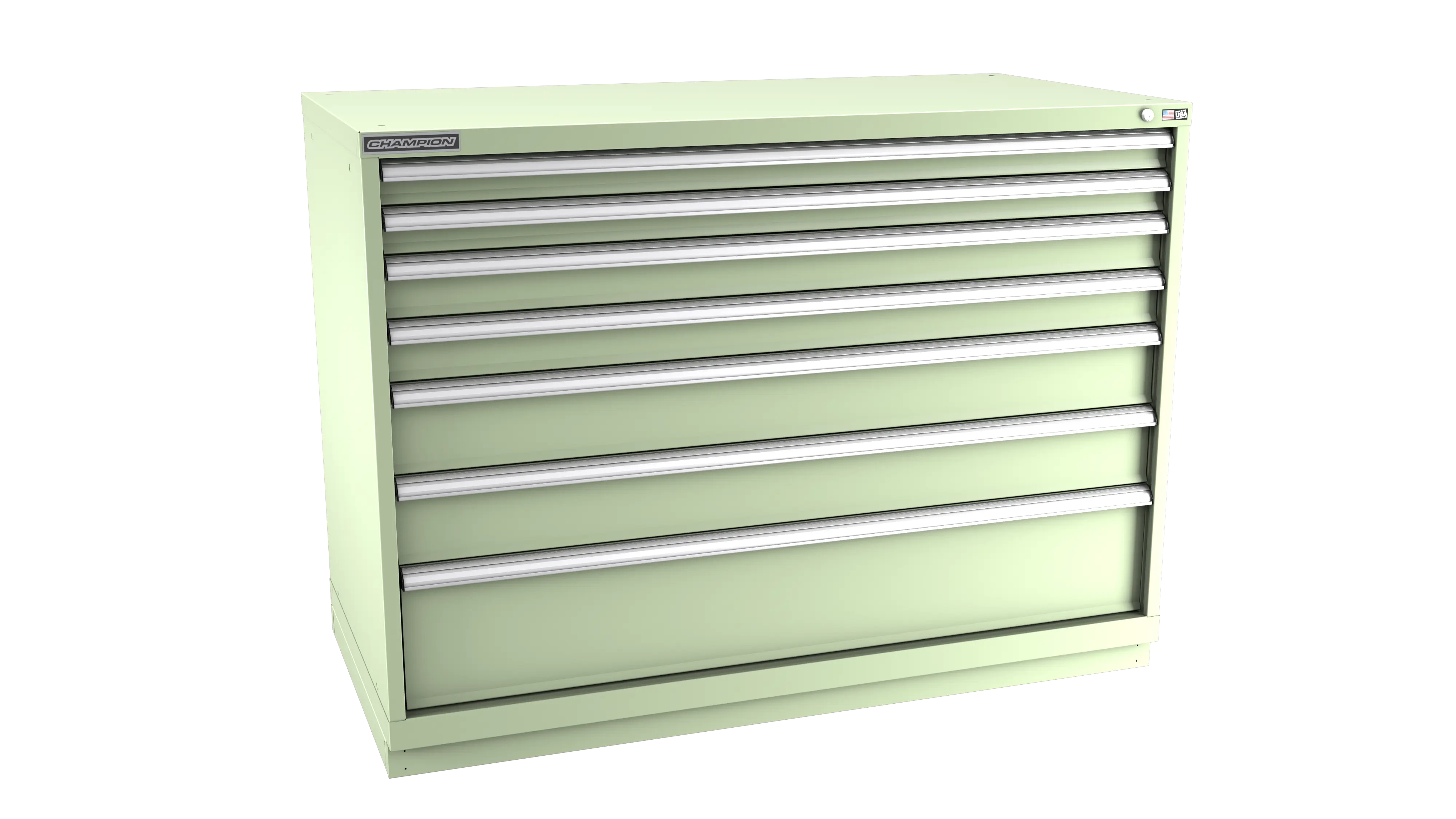 Champion Tool 7-Drawer Modular Cabinet, 56-1/2 W x 41-3/4 H x 28-1/2 D in - CM DW1800-0701-ILC-FTB Champion Tool Storage