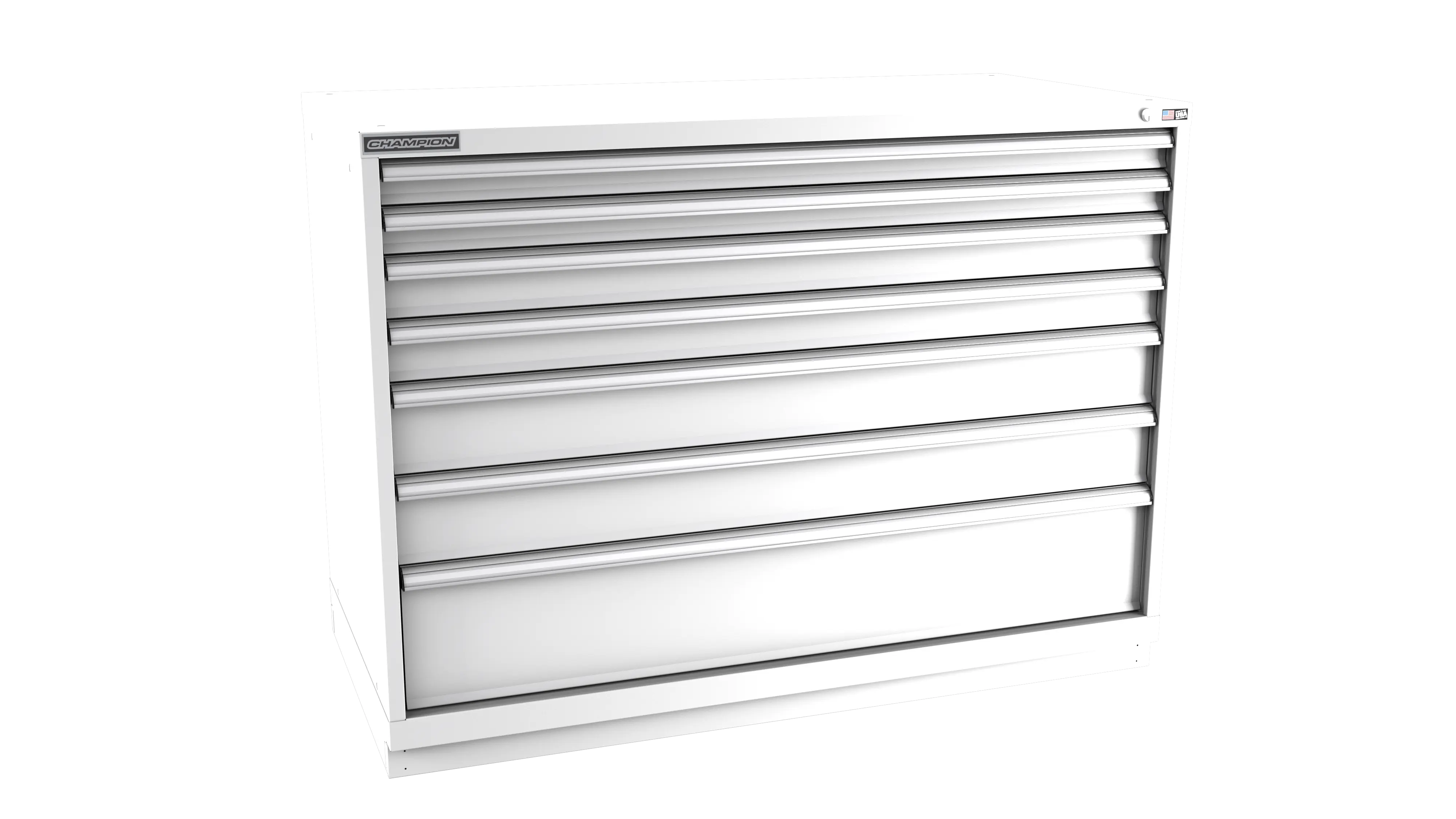 Champion Tool 7-Drawer Modular Cabinet, 56-1/2 W x 41-3/4 H x 28-1/2 D in - CM DW1800-0701-ILC-FTB Champion Tool Storage