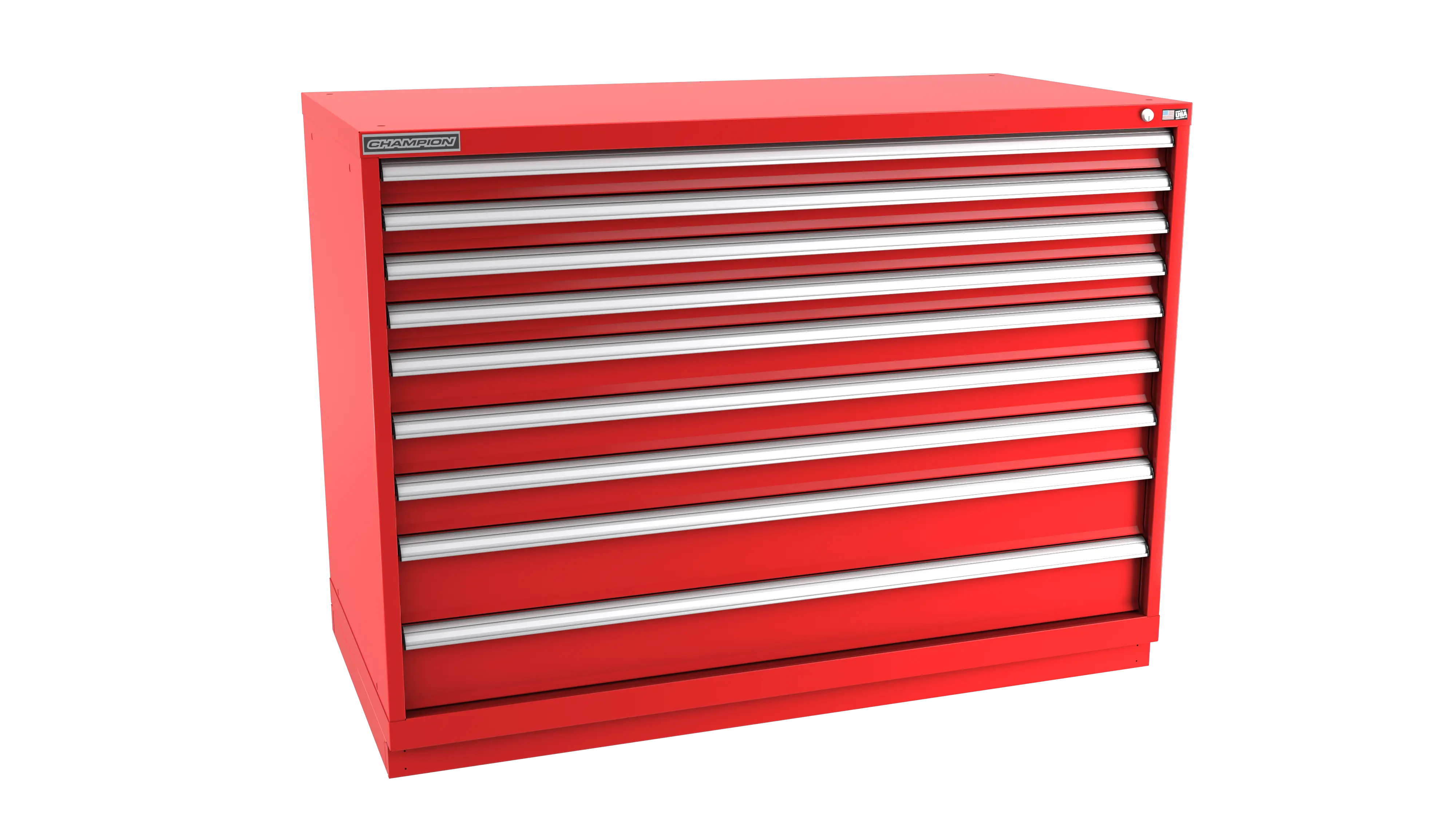 Champion Tool 9-Drawer Modular Cabinet, 56-1/2 W x 41-3/4 H x 28-1/2 D in - CM DW1800-0901-ILC-FTB Champion Tool Storage