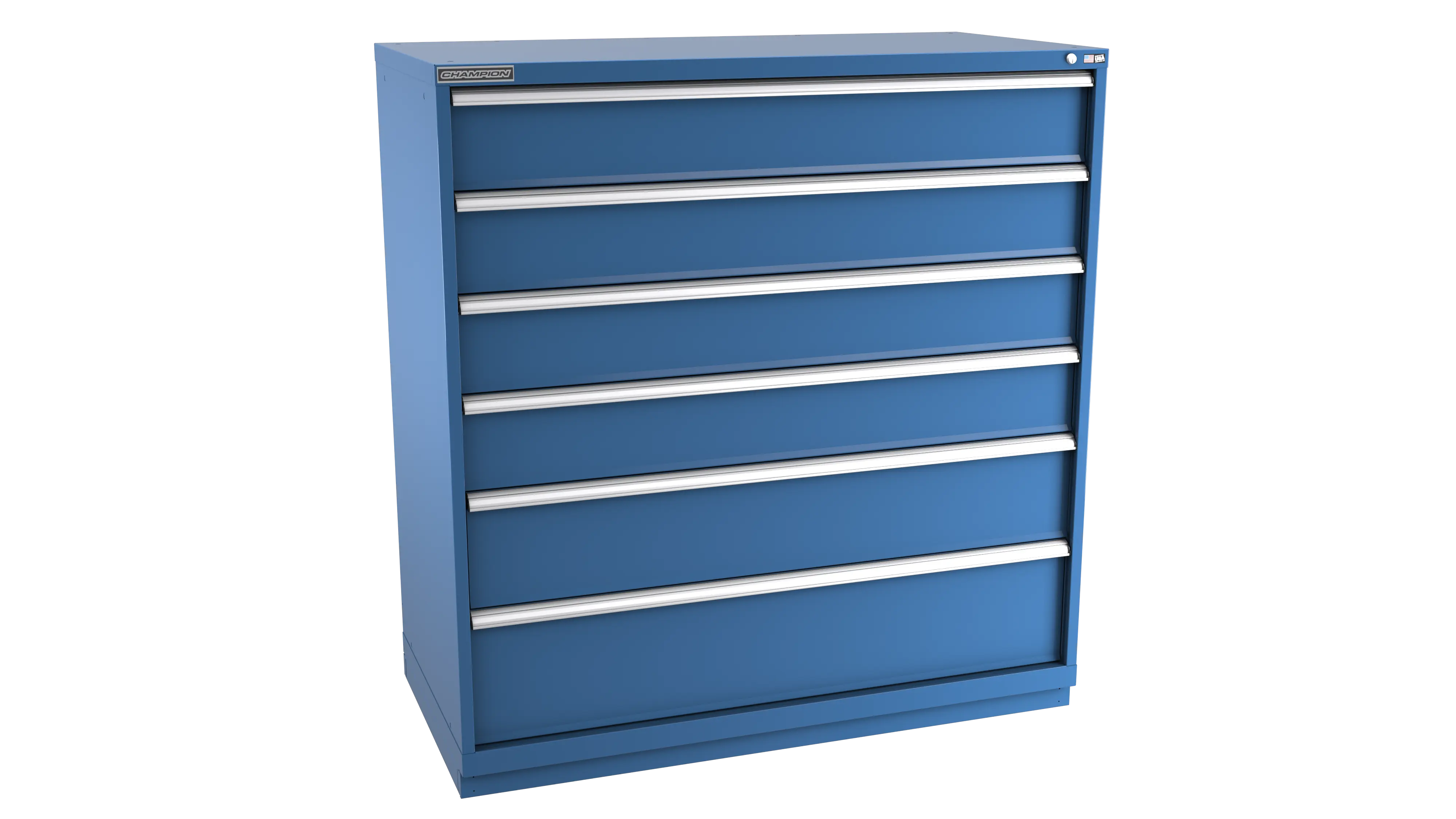 Champion Tool 6-Drawer Modular Cabinet, 56-1/2 W x 59-1/2 H x 28-1/2 D in - CM DW2700-0601-ILC-FTB Champion Tool Storage