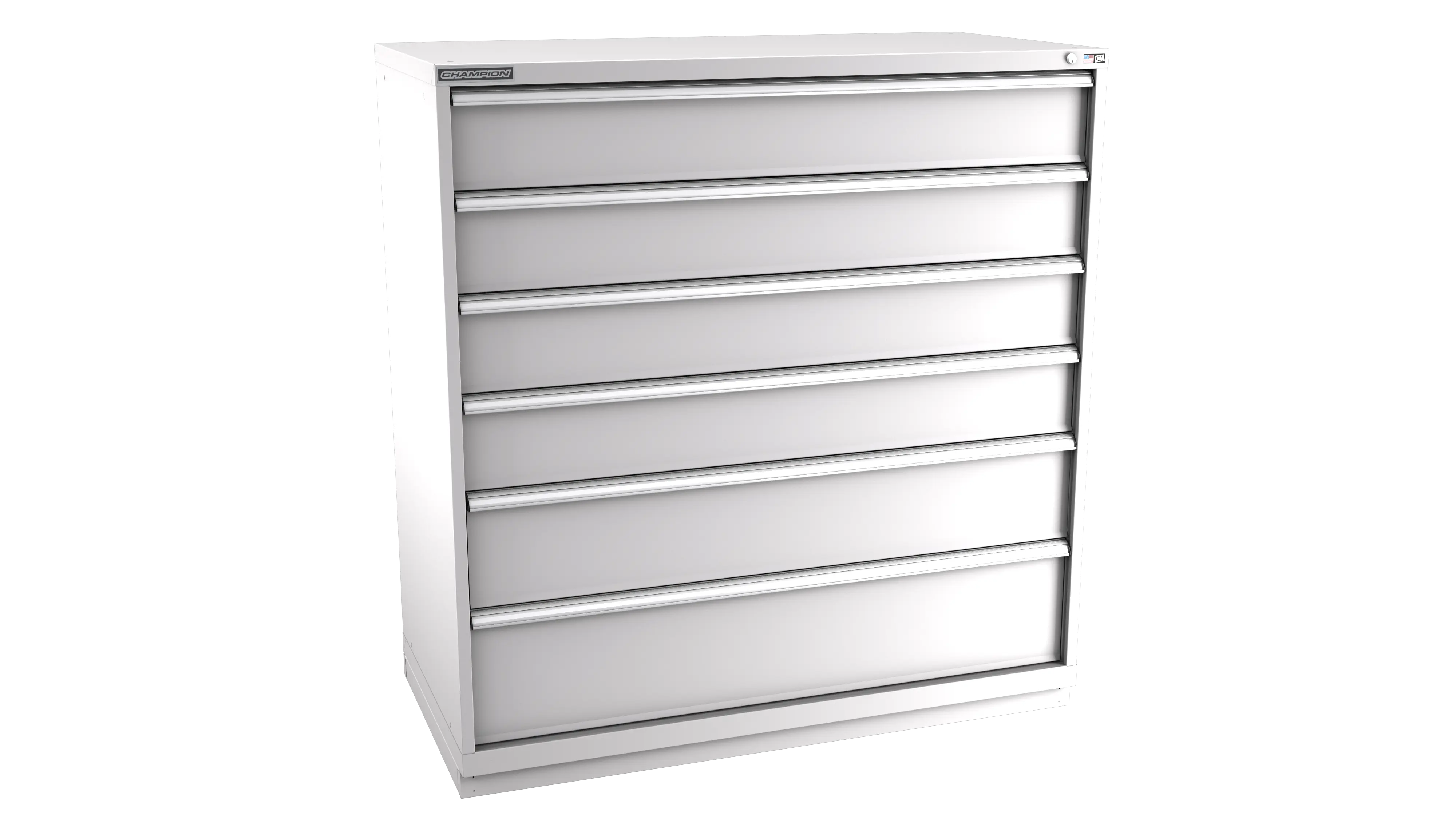 Champion Tool 6-Drawer Modular Cabinet, 56-1/2 W x 59-1/2 H x 28-1/2 D in - CM DW2700-0601-ILC-FTB Champion Tool Storage