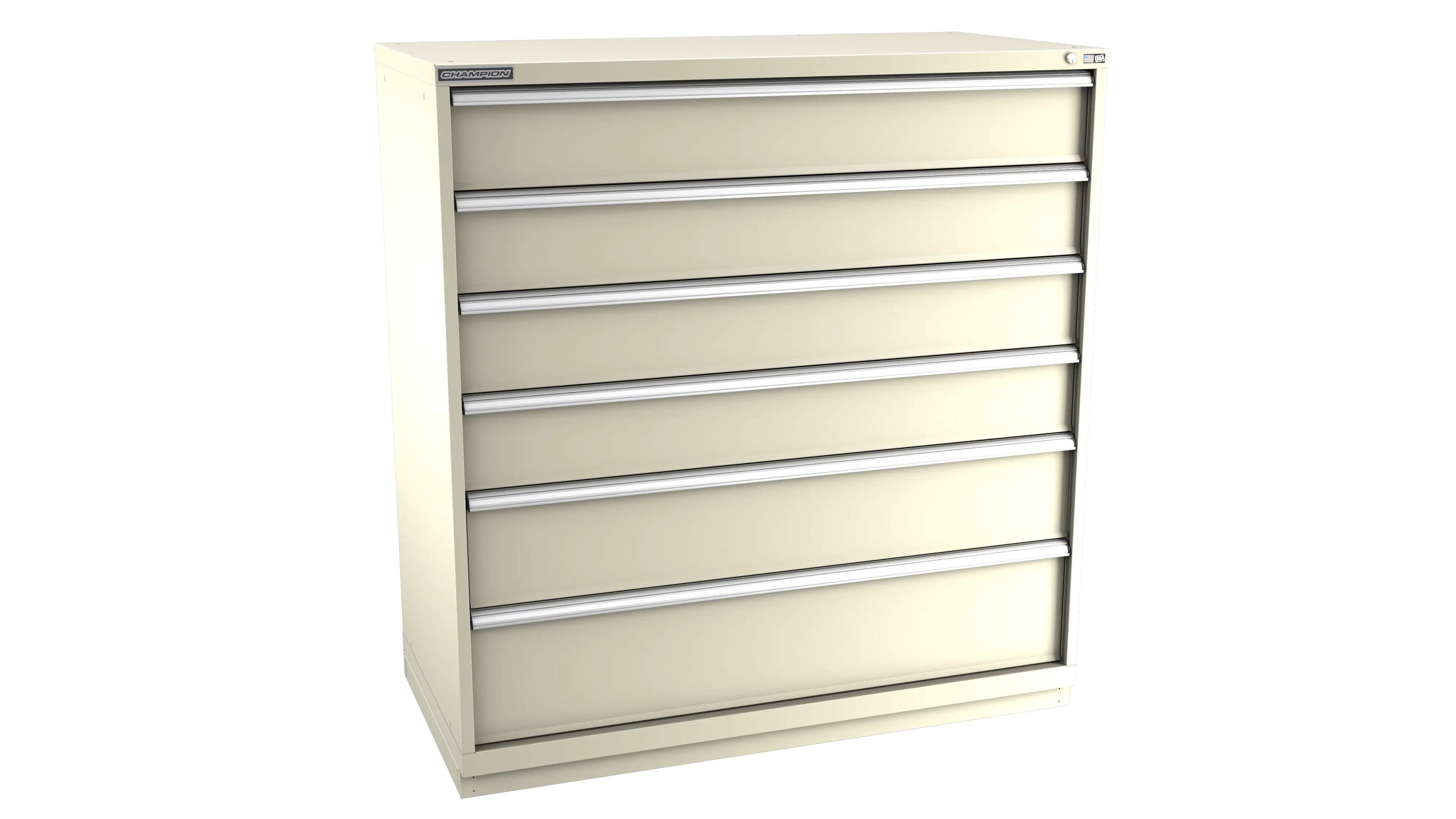 Champion Tool 6-Drawer Modular Cabinet, 56-1/2 W x 59-1/2 H x 28-1/2 D in - CM DW2700-0601-ILC-FTB Champion Tool Storage