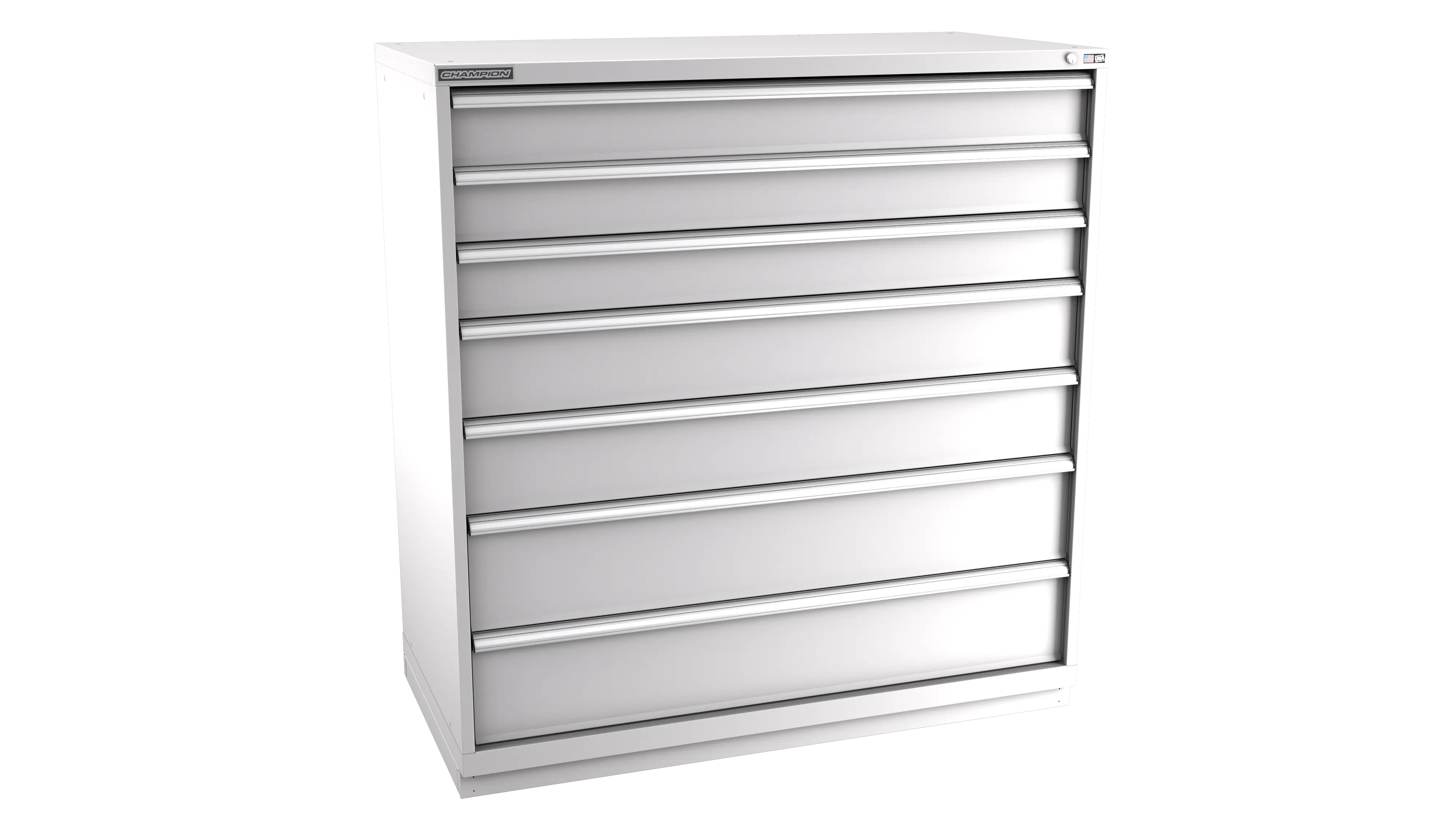 Champion Tool 7-Drawer Modular Cabinet, 56-1/2 W x 59-1/2 H x 28-1/2 D in - CM DW2700-0701-ILC-FTB Champion Tool Storage