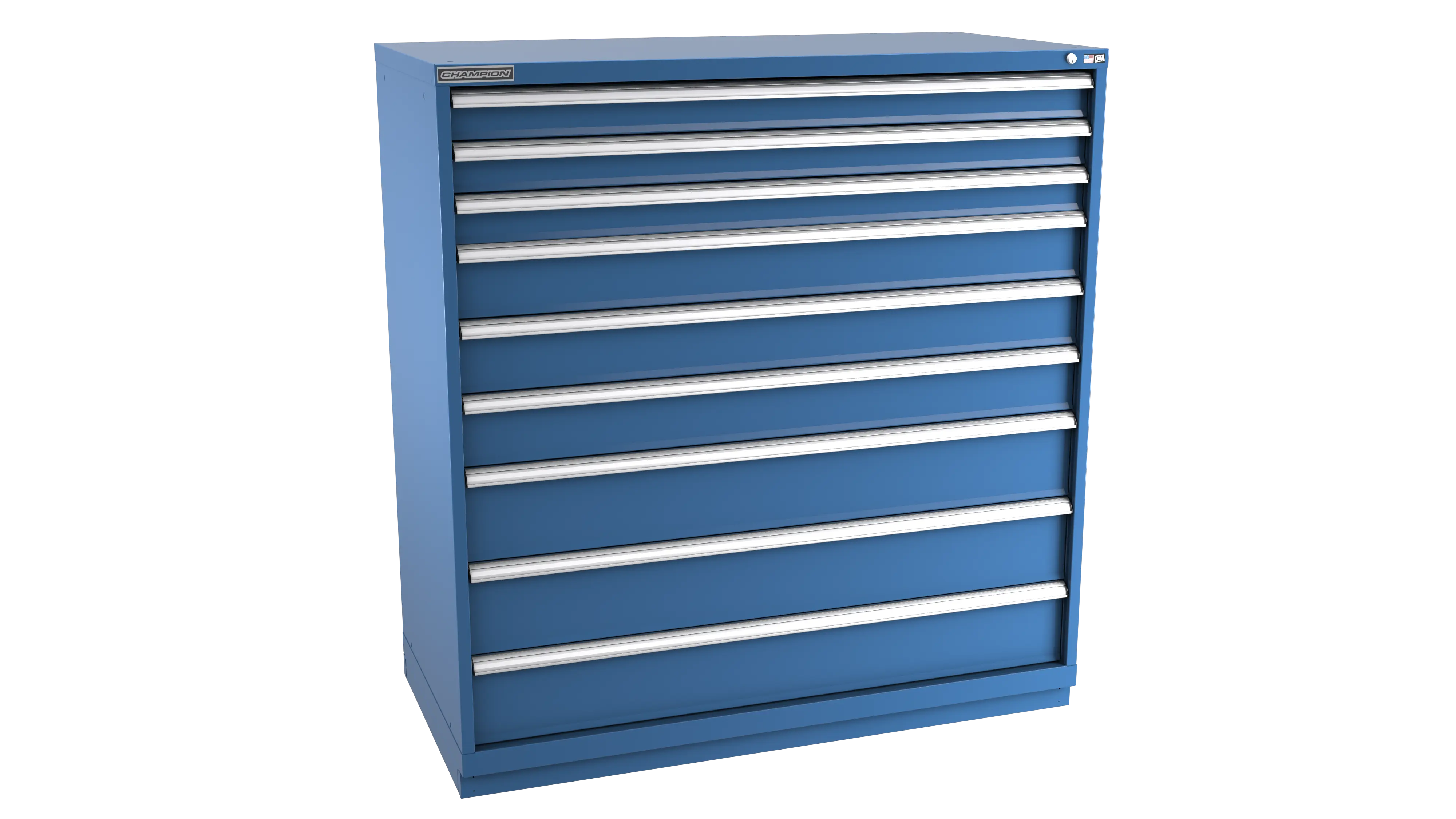 Champion Tool 9-Drawer Modular Cabinet, 56-1/2 W x 59-1/2 H x 28-1/2 D in - CM DW2700-0901-ILC-FTB Champion Tool Storage