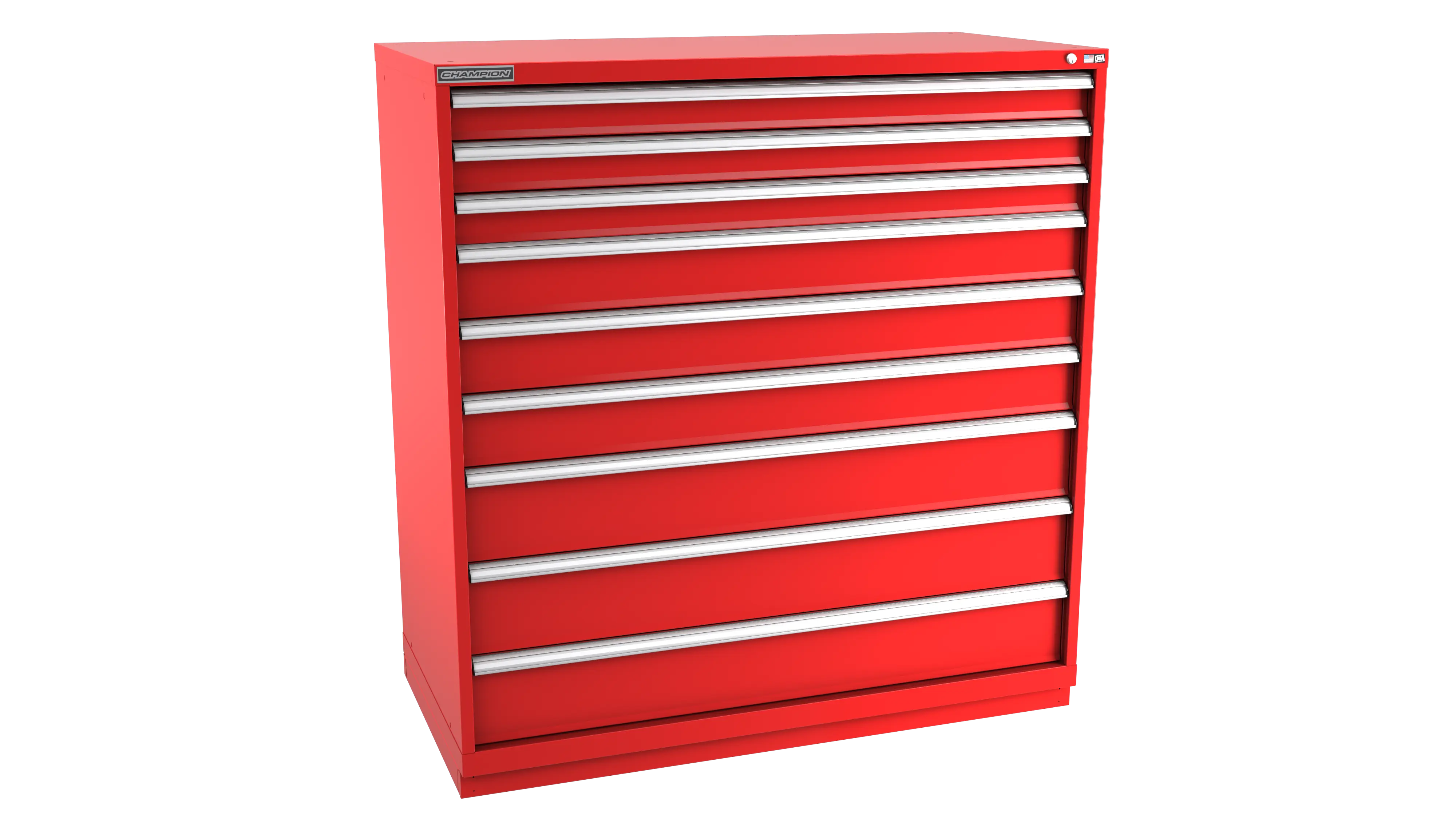 Champion Tool 9-Drawer Modular Cabinet, 56-1/2 W x 59-1/2 H x 28-1/2 D in - CM DW2700-0901-ILC-FTB Champion Tool Storage