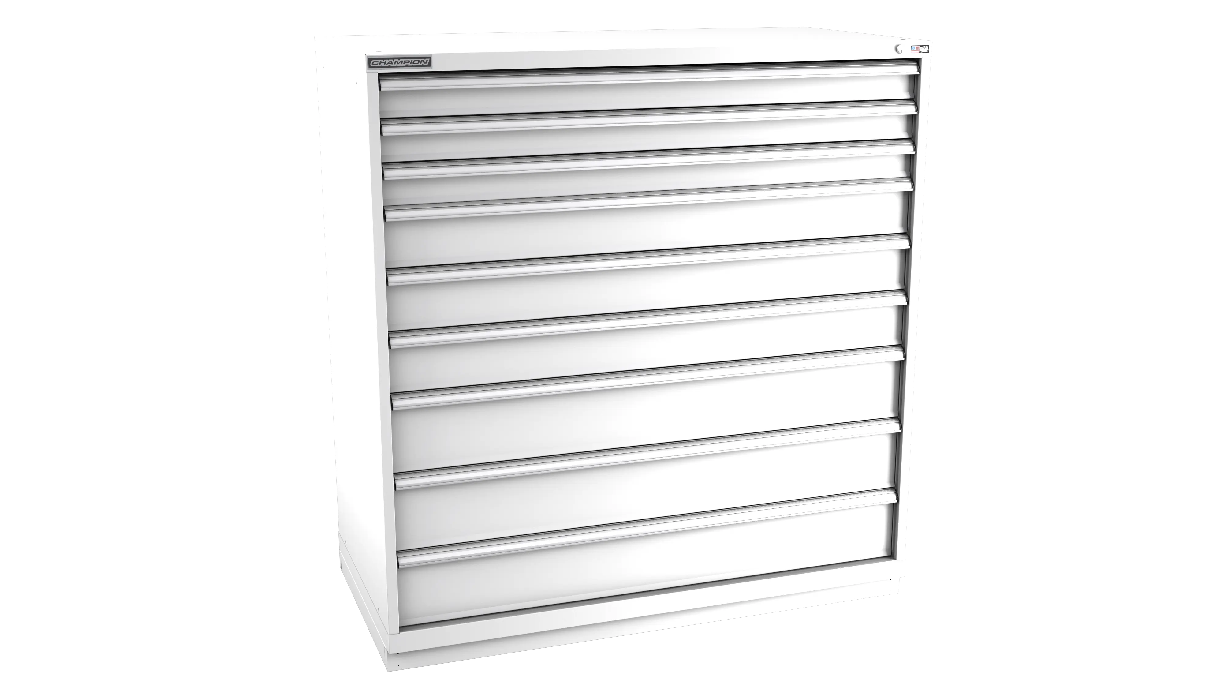 Champion Tool 9-Drawer Modular Cabinet, 56-1/2 W x 59-1/2 H x 28-1/2 D in - CM DW2700-0901-ILC-FTB Champion Tool Storage