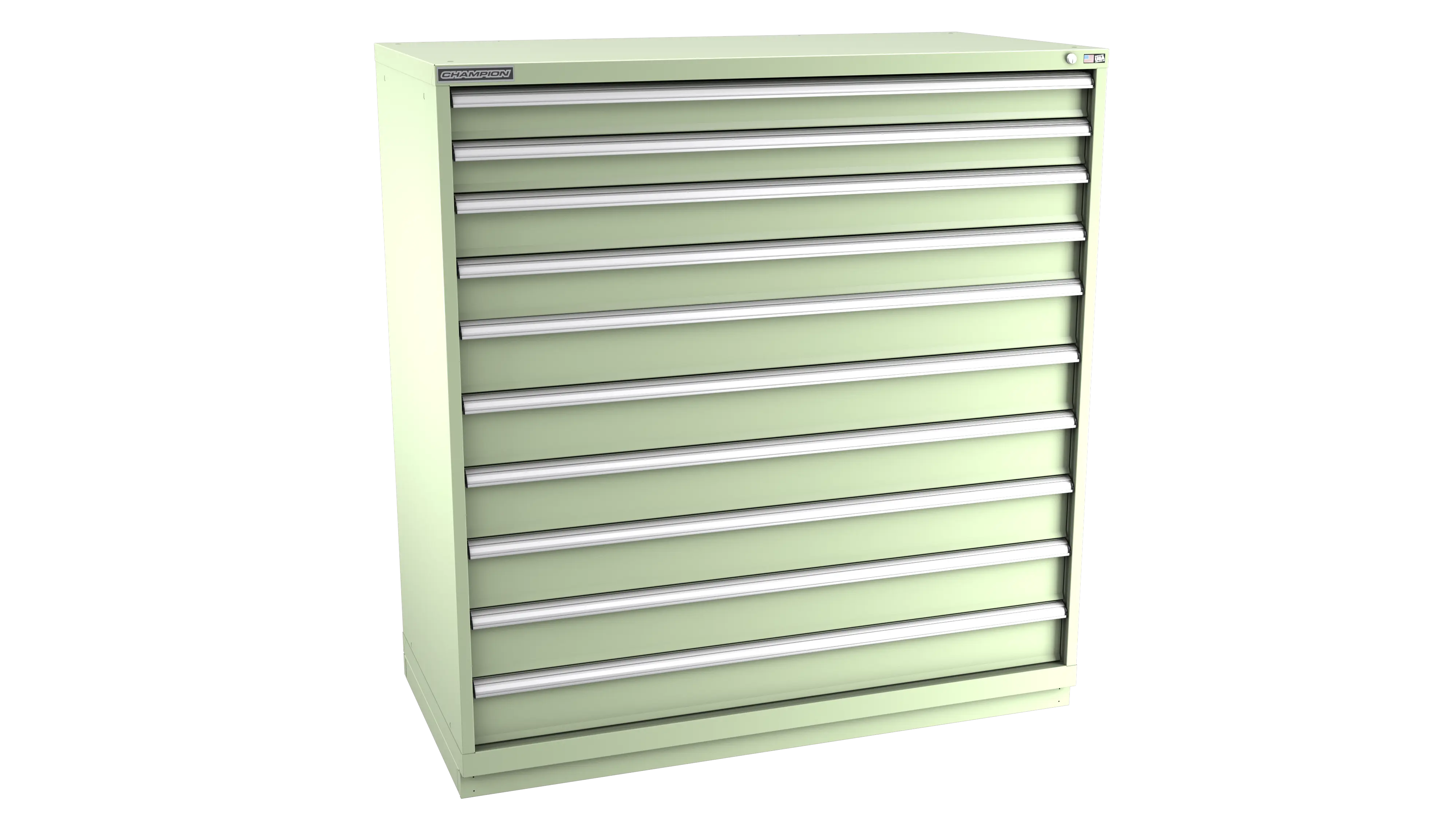 Champion Tool 10-Drawer Modular Cabinet, 56-1/2 W x 59-1/2 H x 28-1/2 D in - CM DW2700-1001-ILC-FTB Champion Tool Storage