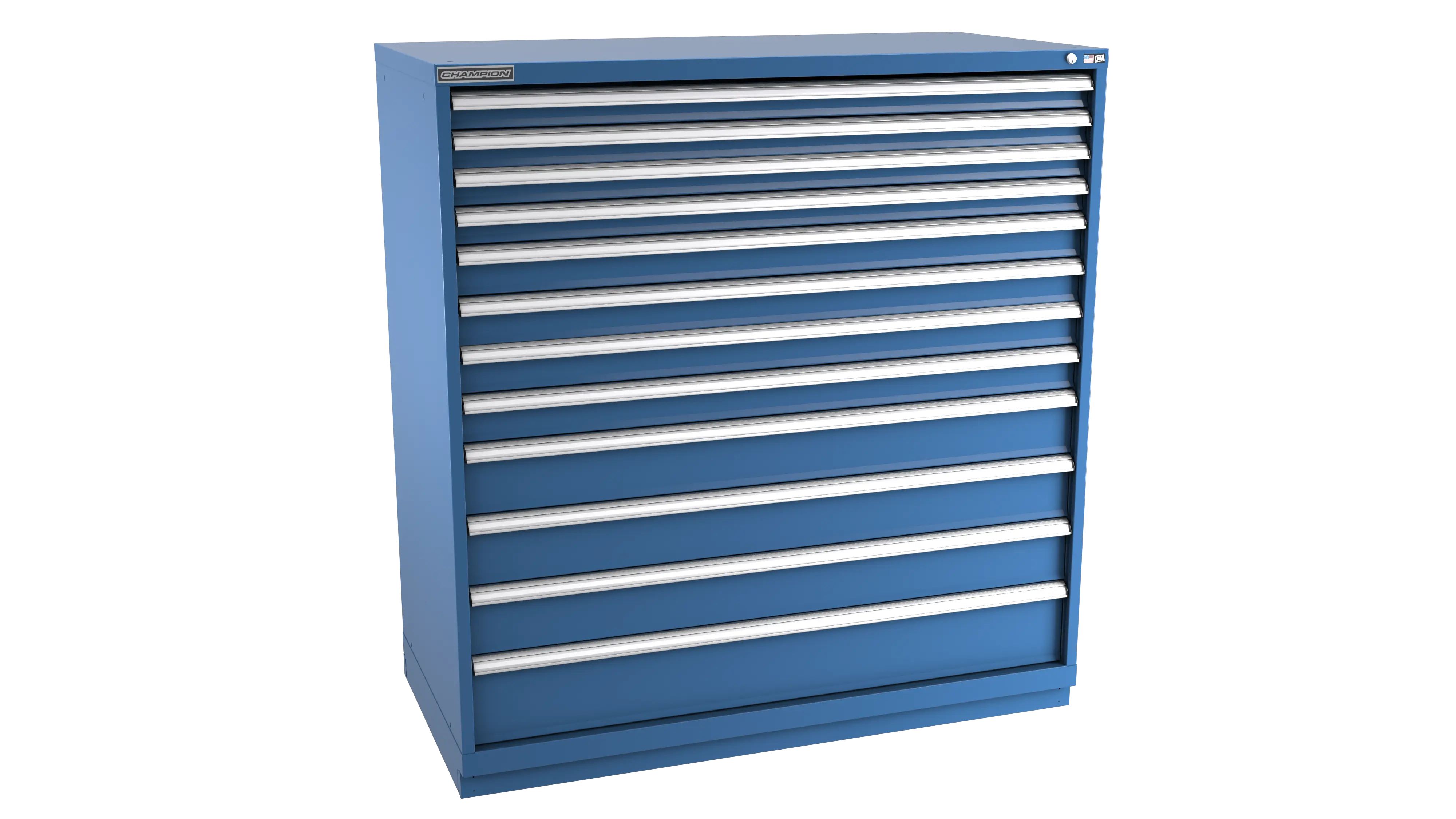 Champion Tool 12-Drawer Modular Cabinet, 56-1/2 W x 59-1/2 H x 28-1/2 D in - CM DW2700-1201-ILC-FTB Champion Tool Storage