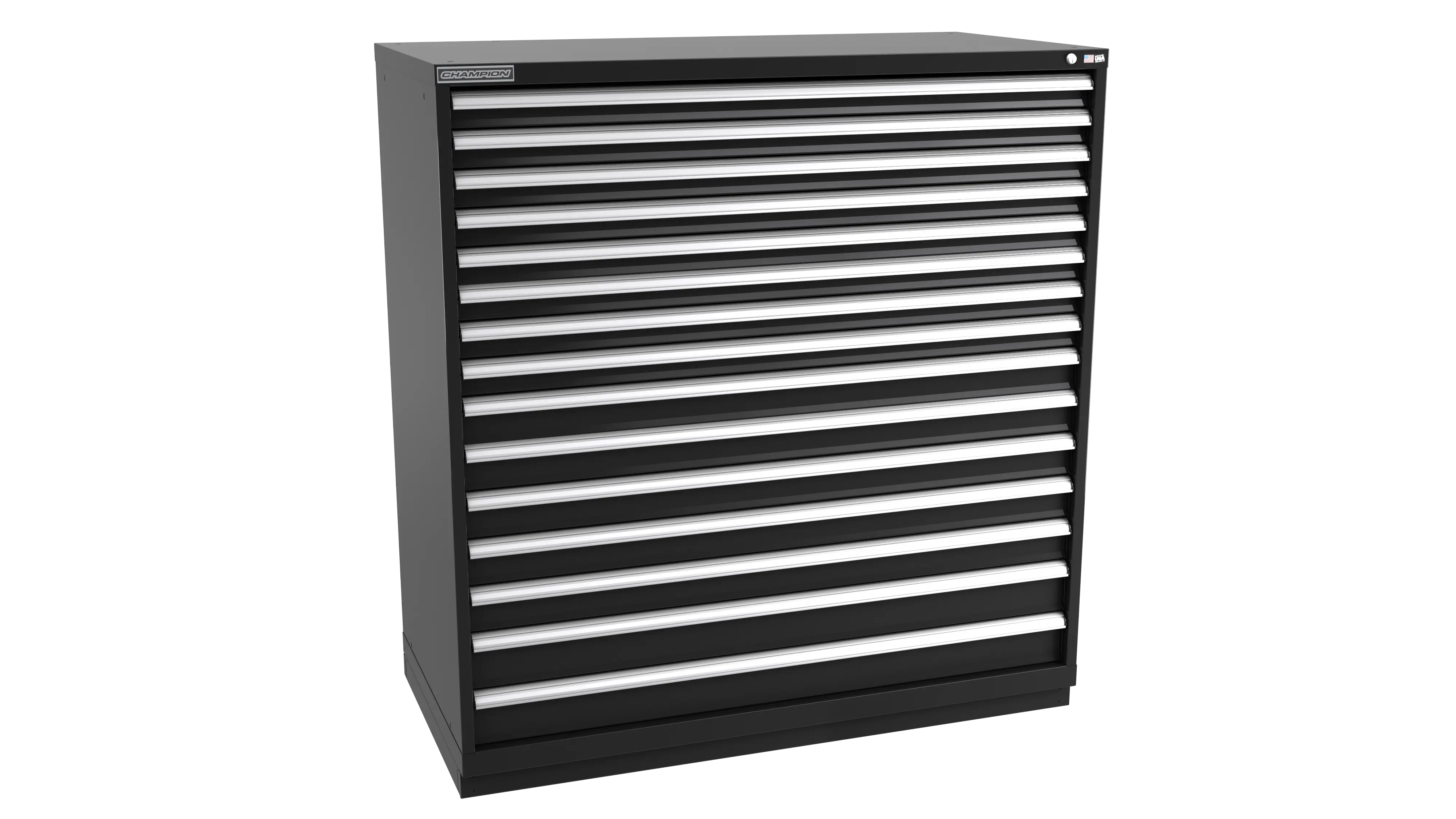Champion Tool 15-Drawer Modular Cabinet, 56-1/2 W x 59-1/2 H x 28-1/2 D in - CM DW2700-1501-ILC-FTB Champion Tool Storage