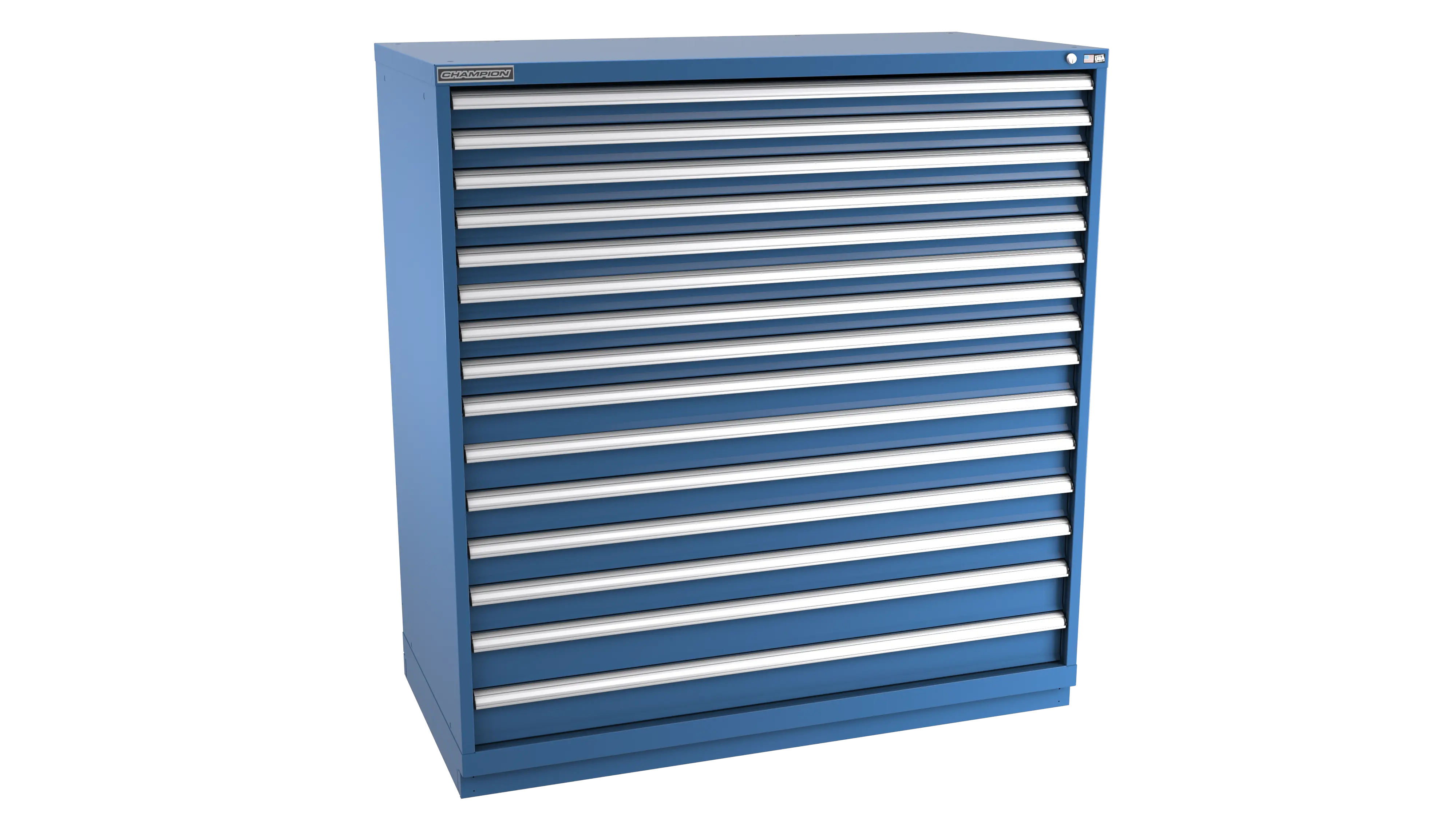 Champion Tool 15-Drawer Modular Cabinet, 56-1/2 W x 59-1/2 H x 28-1/2 D in - CM DW2700-1501-ILC-FTB Champion Tool Storage
