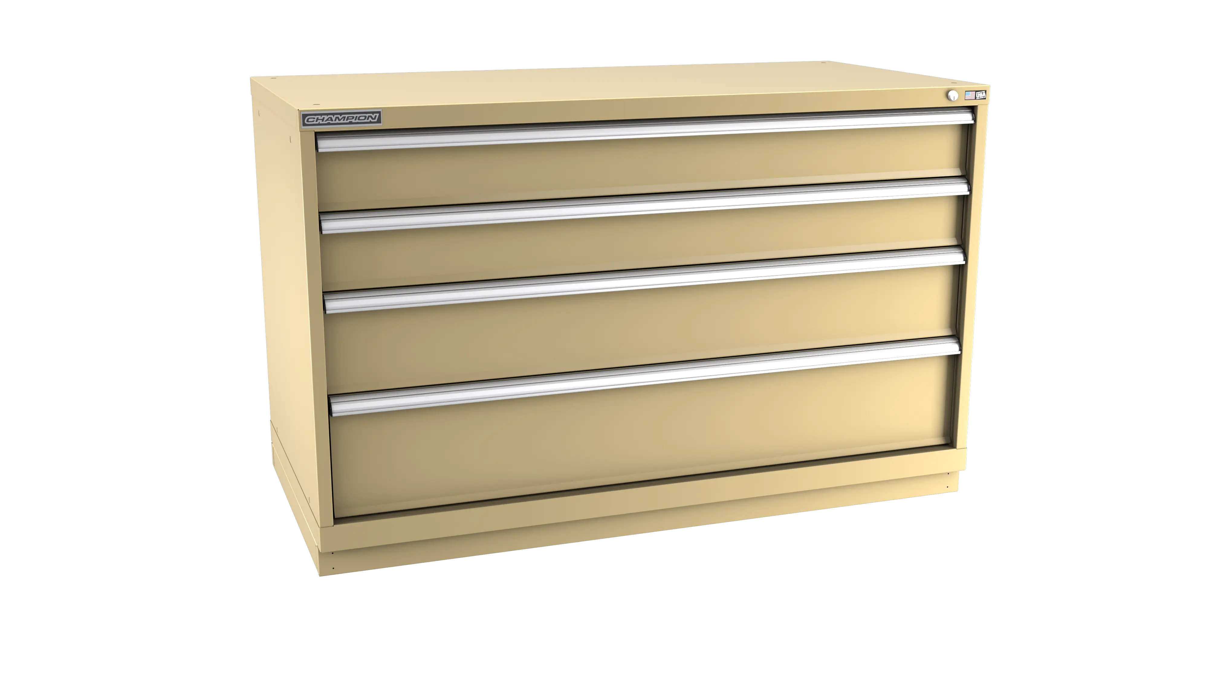 Champion Tool 4-Drawer Modular Cabinet, 56-1/2 W x 35-7/8 H x 22-1/2 D in - CM DWS1500-0401-ILC-FTB Champion Tool Storage
