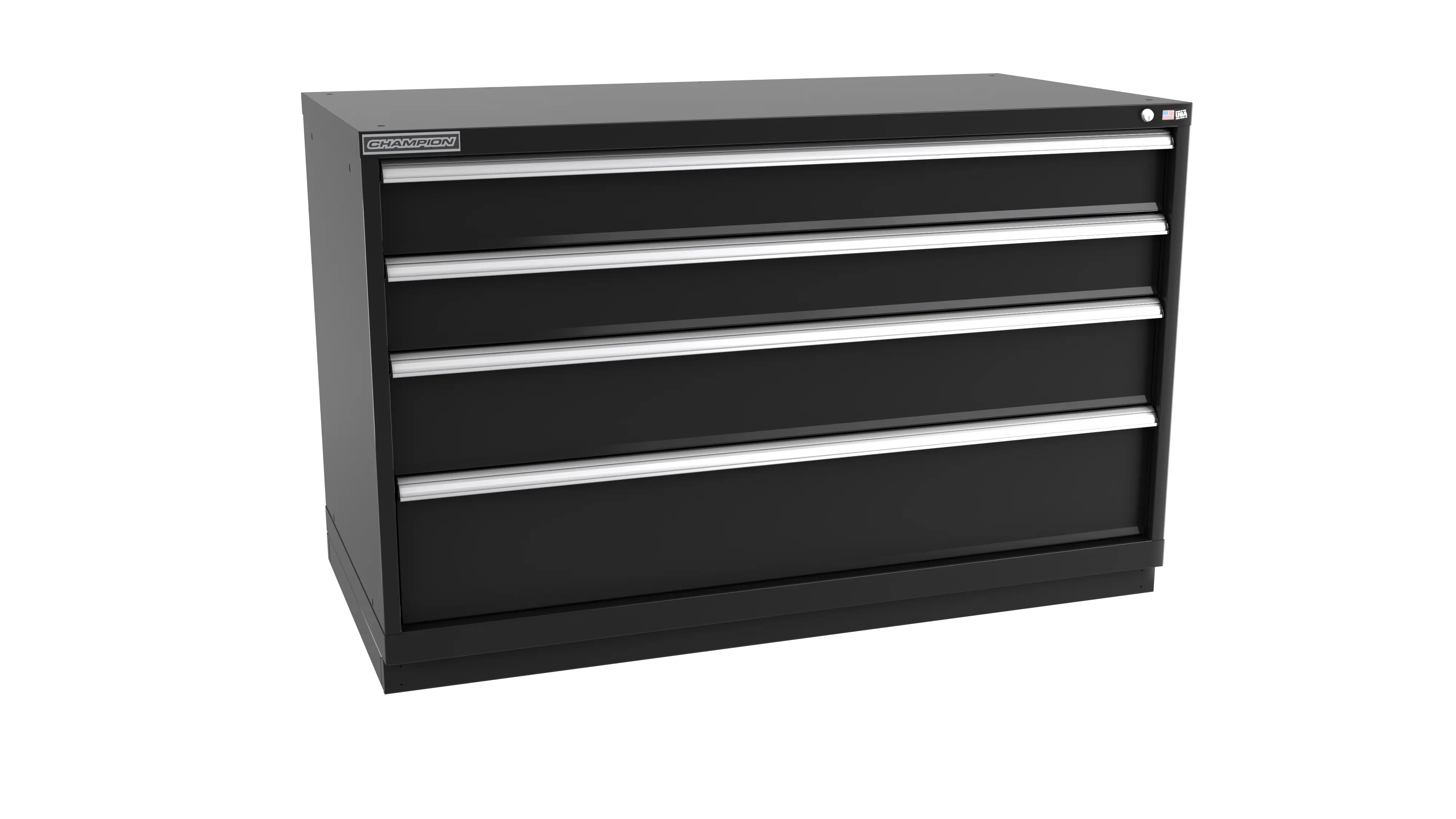 Champion Tool 4-Drawer Modular Cabinet, 56-1/2 W x 35-7/8 H x 22-1/2 D in - CM DWS1500-0401-ILC-FTB Champion Tool Storage