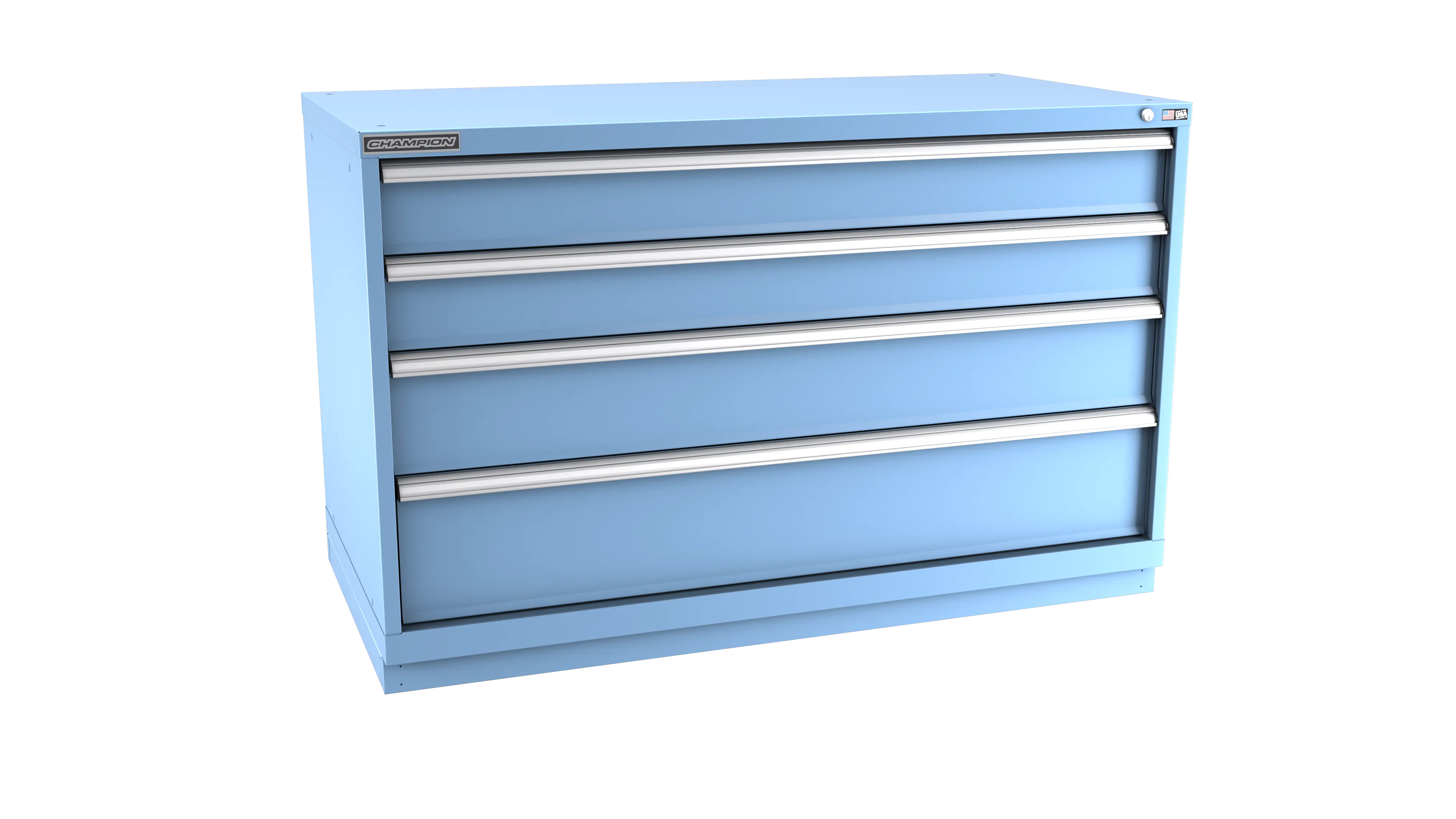 Champion Tool 4-Drawer Modular Cabinet, 56-1/2 W x 35-7/8 H x 22-1/2 D in - CM DWS1500-0401-ILC-FTB Champion Tool Storage