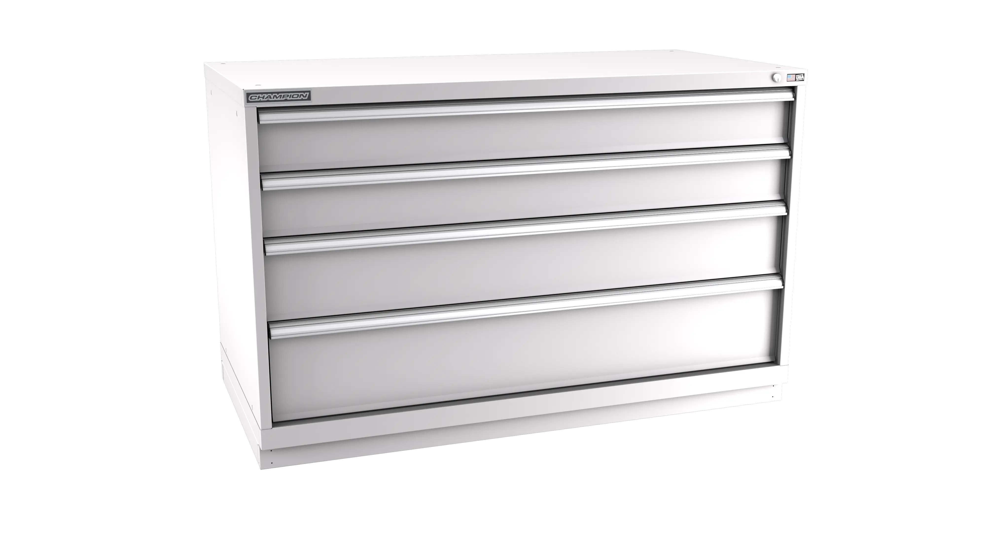Champion Tool 4-Drawer Modular Cabinet, 56-1/2 W x 35-7/8 H x 22-1/2 D in - CM DWS1500-0401-ILC-FTB Champion Tool Storage