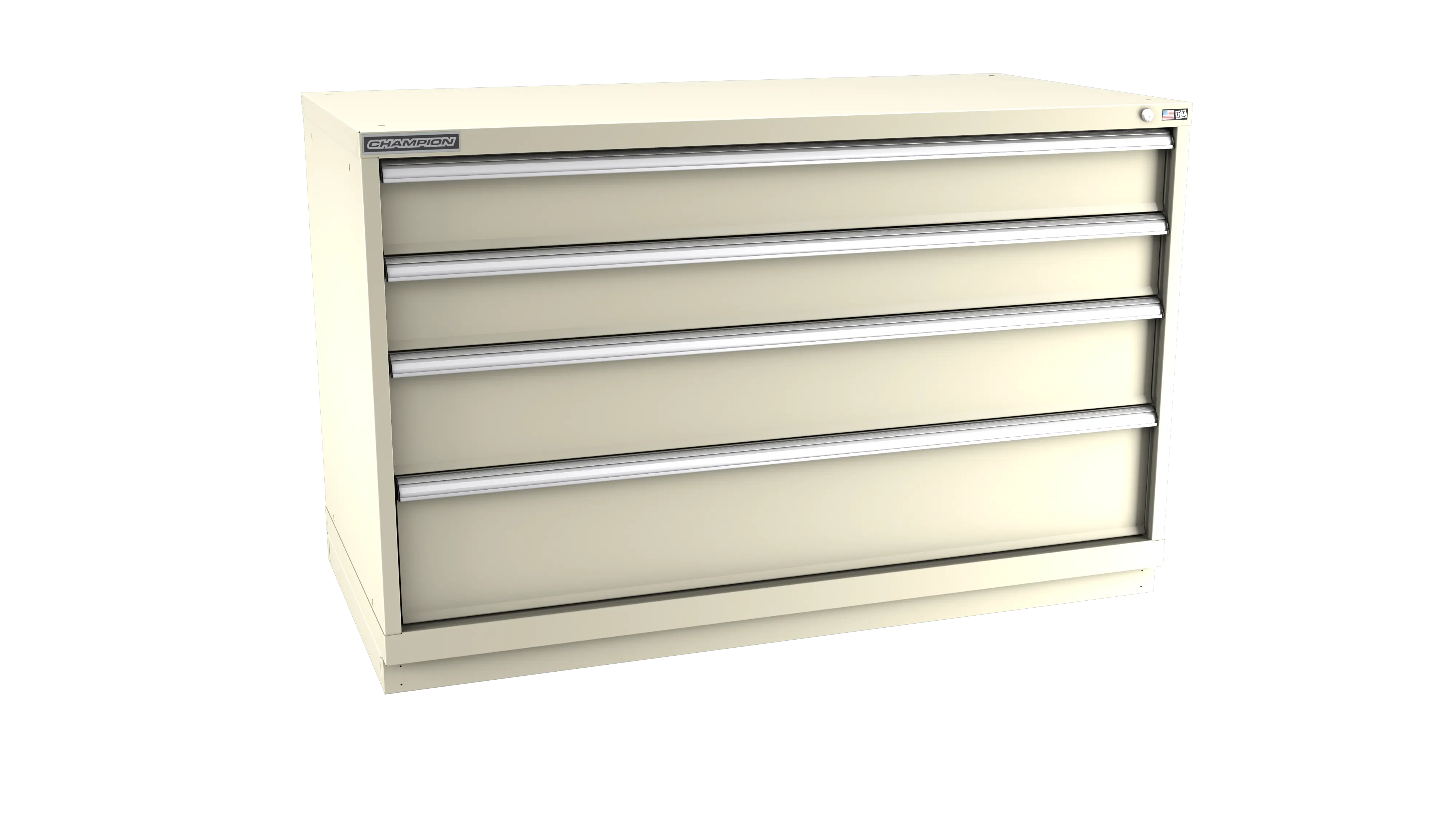 Champion Tool 4-Drawer Modular Cabinet, 56-1/2 W x 35-7/8 H x 22-1/2 D in - CM DWS1500-0401-ILC-FTB Champion Tool Storage