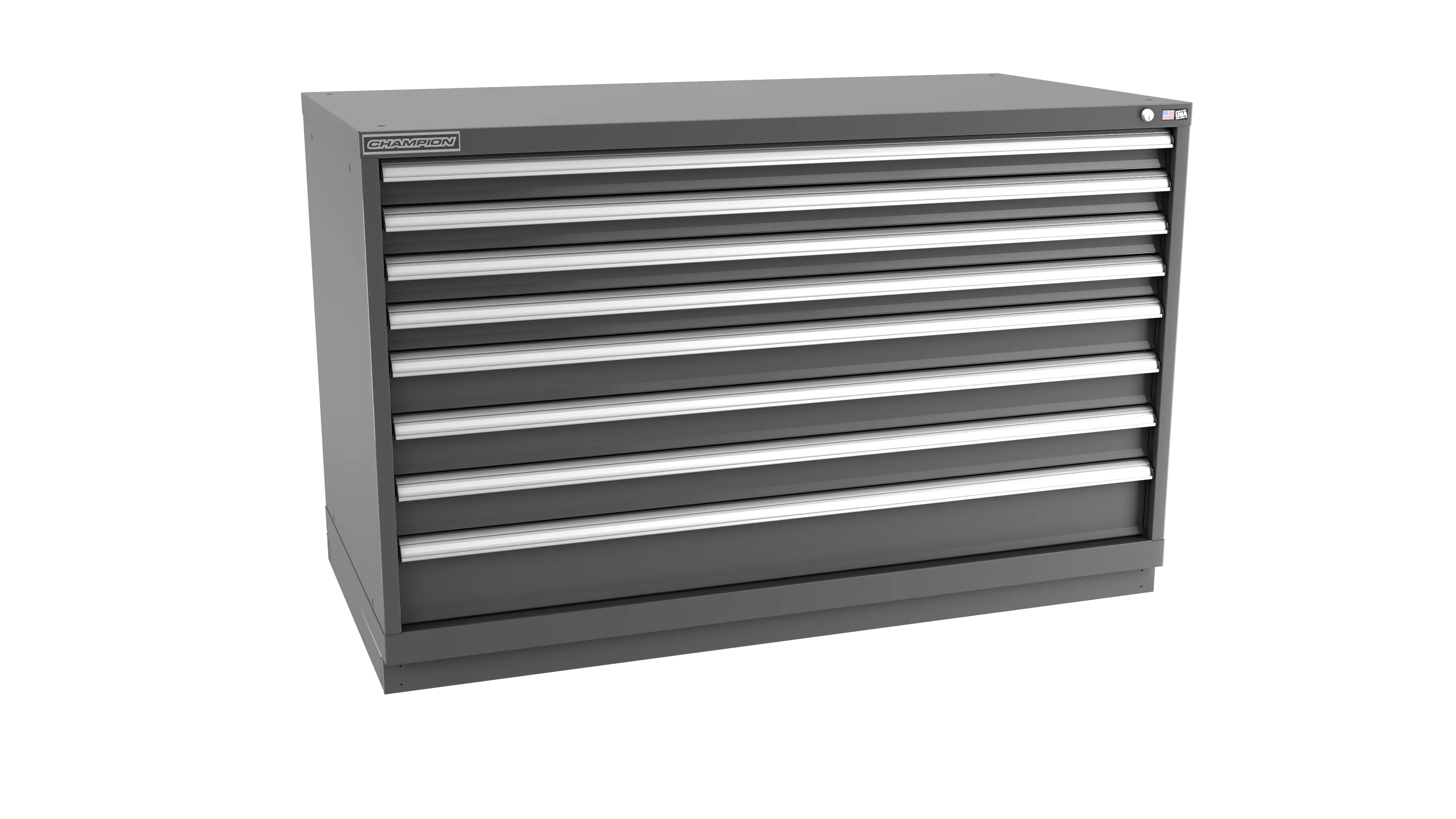 Champion Tool 8-Drawer Modular Cabinet, 56-1/2 W x 35-7/8 H x 22-1/2 D in - CM DWS1500-0801-ILC-FTB Champion Tool Storage