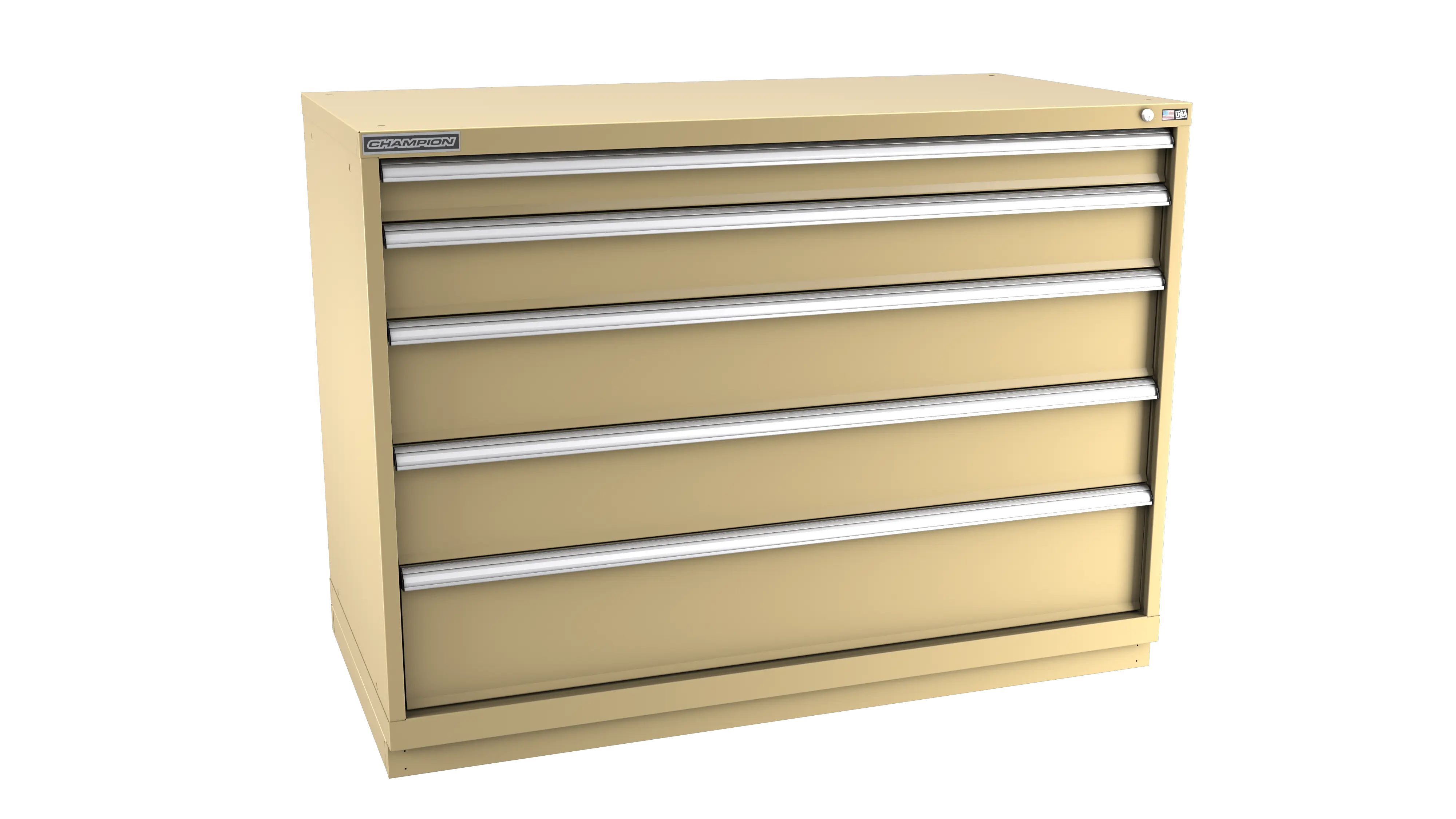 Champion Tool 5-Drawer Modular Cabinet, 56-1/2 W x 41-3/4 H x 22-1/2 D in - CM DWS1800-0501-ILC-FTB Champion Tool Storage