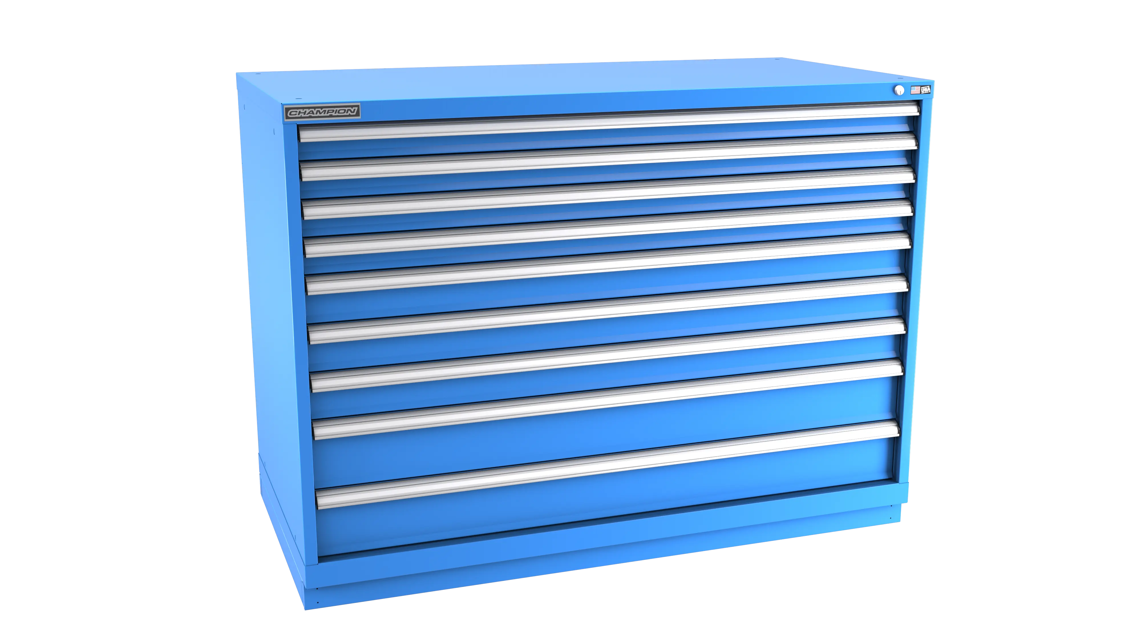 Champion Tool 9-Drawer Modular Cabinet, 56-1/2 W x 41-3/4 H x 22-1/2 D in - CM DWS1800-0901-ILC-FTB Champion Tool Storage