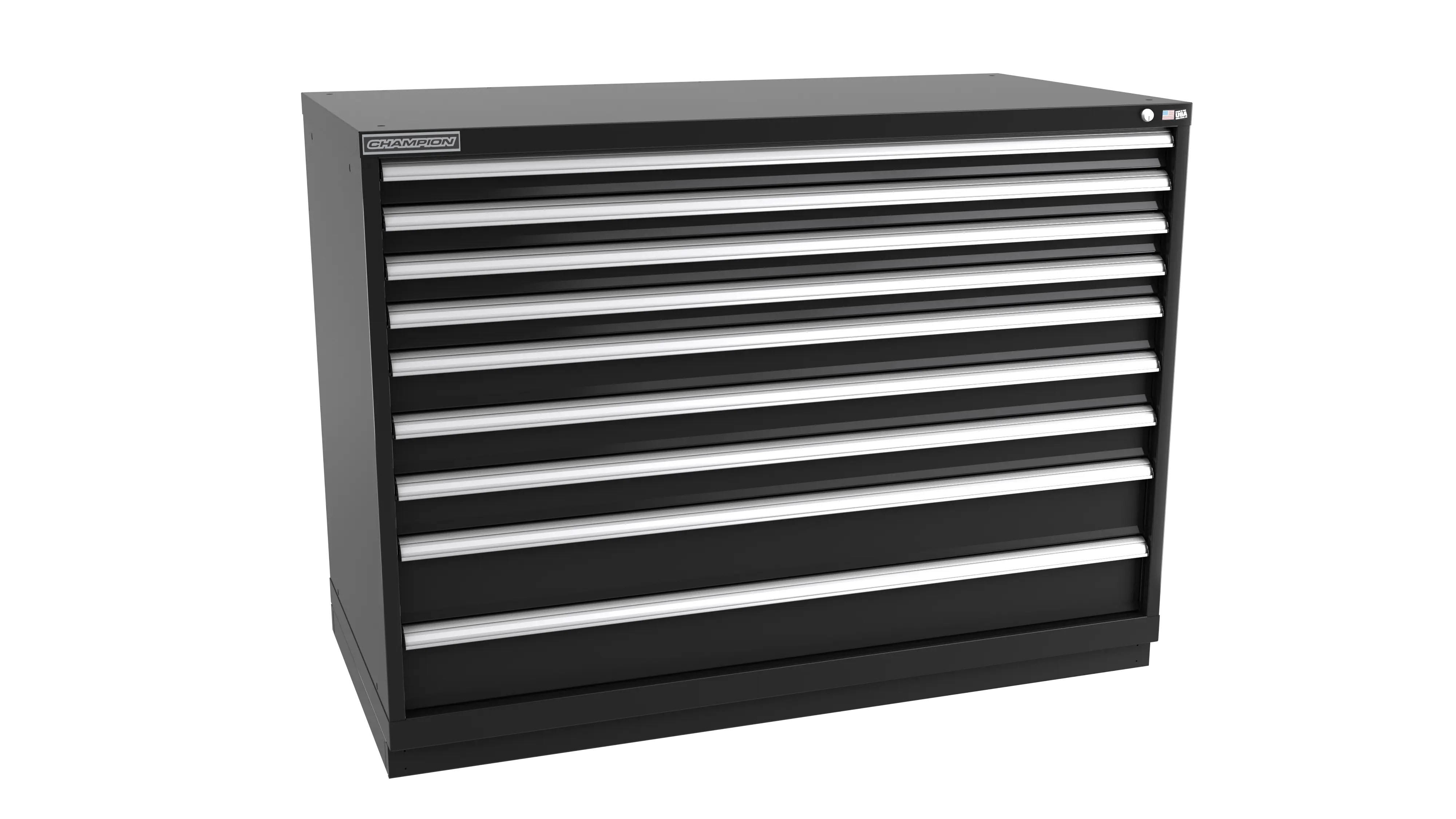 Champion Tool 9-Drawer Modular Cabinet, 56-1/2 W x 41-3/4 H x 22-1/2 D in - CM DWS1800-0901-ILC-FTB Champion Tool Storage
