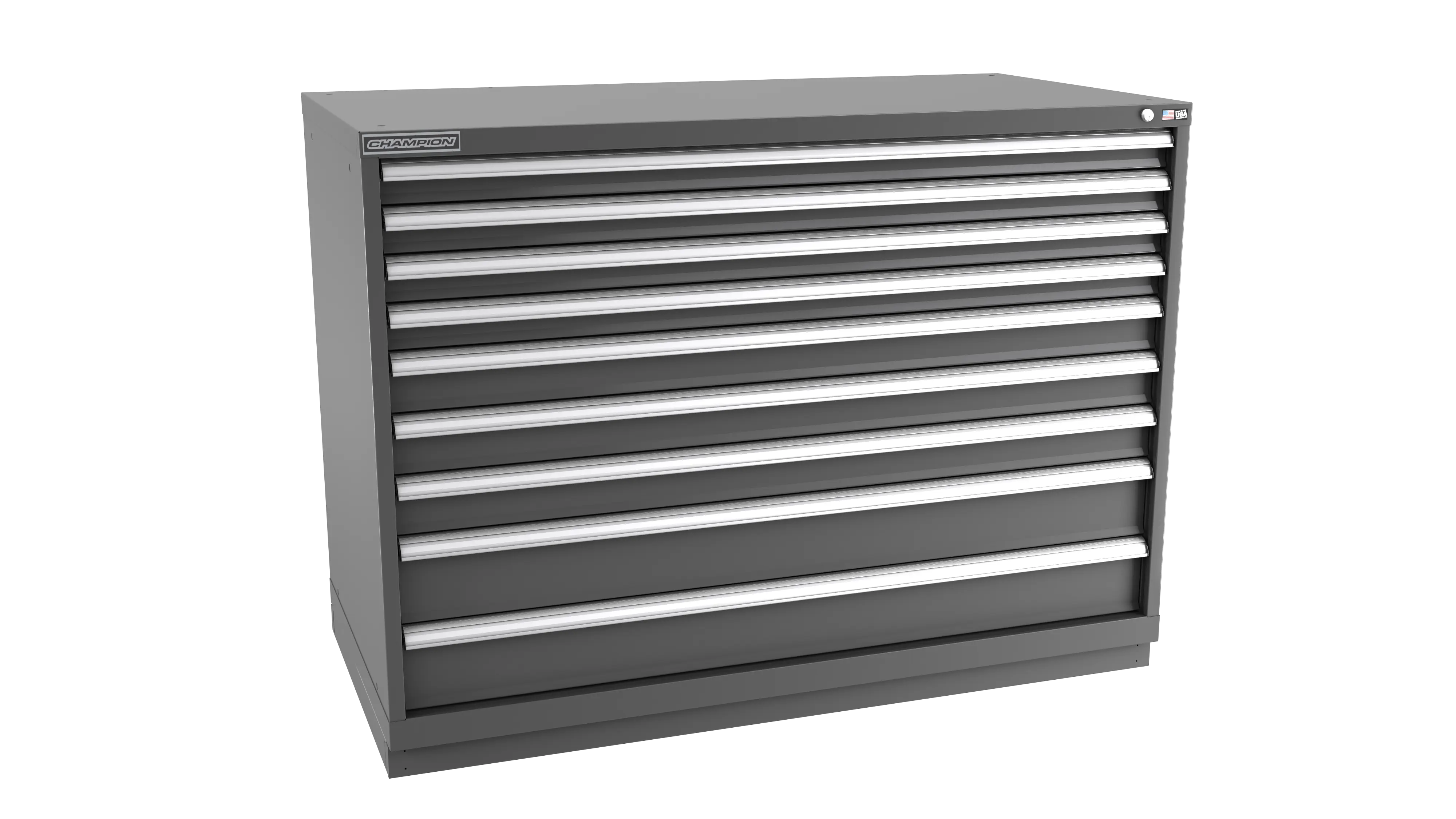 Champion Tool 9-Drawer Modular Cabinet, 56-1/2 W x 41-3/4 H x 22-1/2 D in - CM DWS1800-0901-ILC-FTB Champion Tool Storage