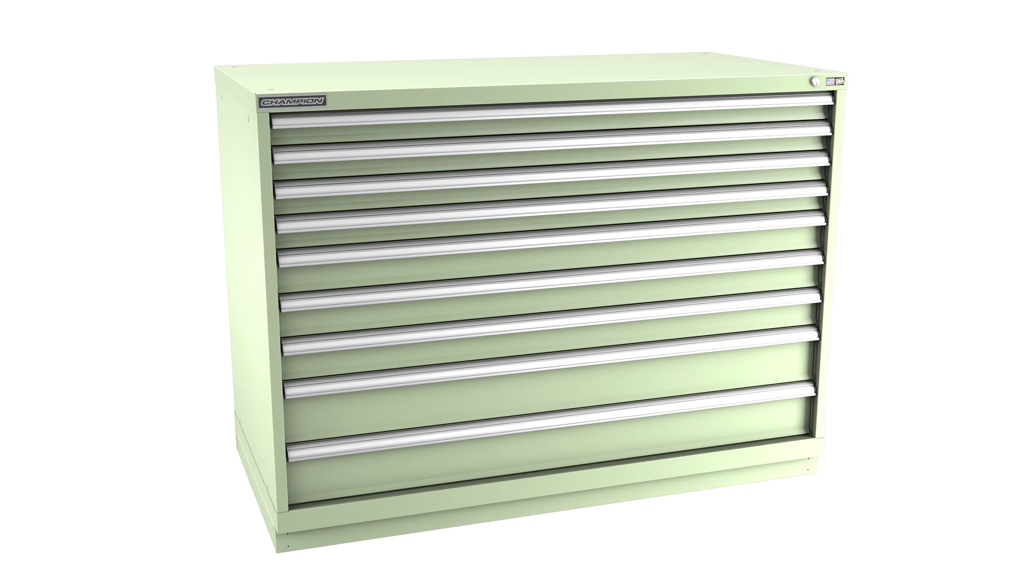 Champion Tool 9-Drawer Modular Cabinet, 56-1/2 W x 41-3/4 H x 22-1/2 D in - CM DWS1800-0901-ILC-FTB Champion Tool Storage