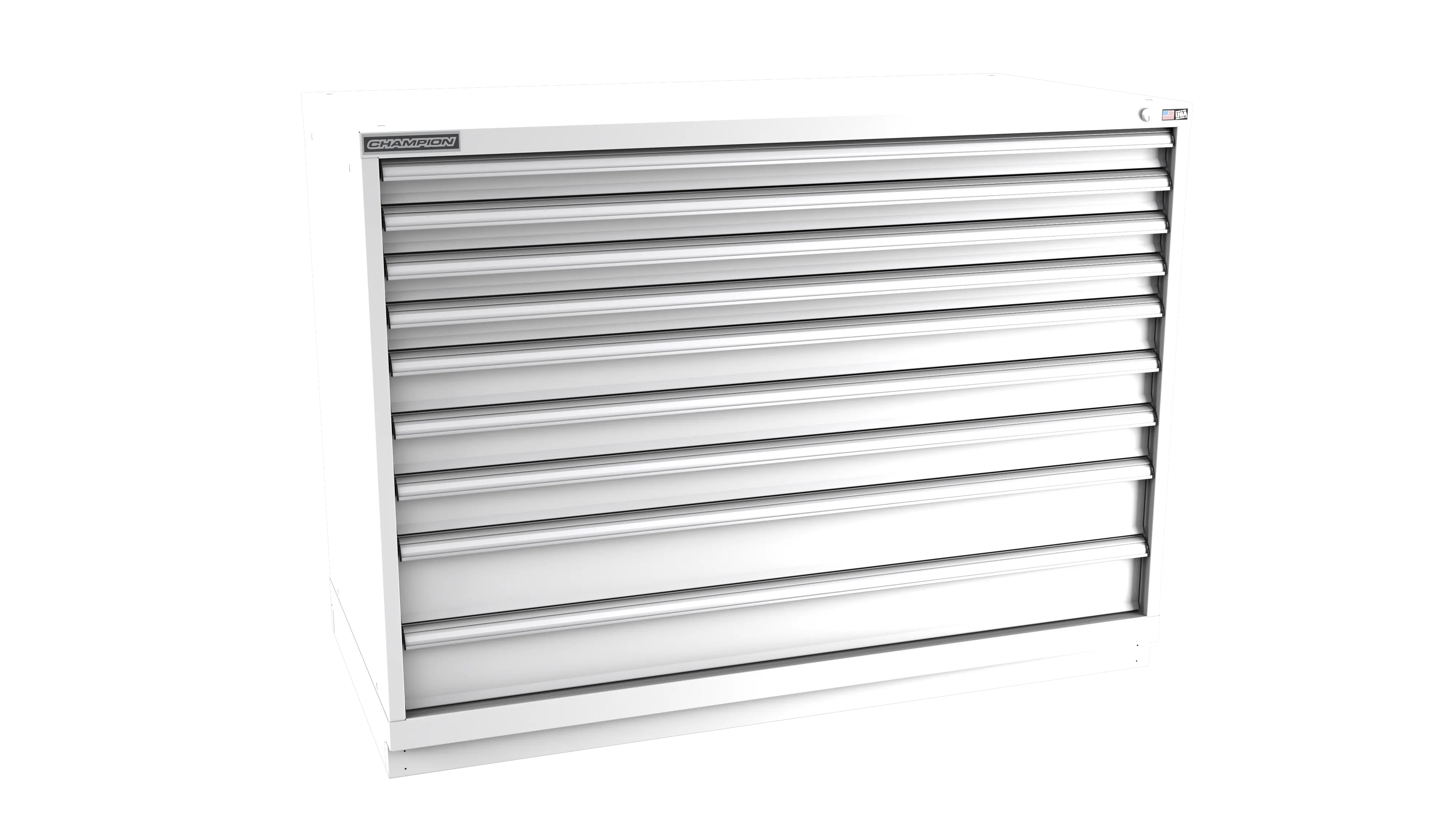 Champion Tool 9-Drawer Modular Cabinet, 56-1/2 W x 41-3/4 H x 22-1/2 D in - CM DWS1800-0901-ILC-FTB Champion Tool Storage