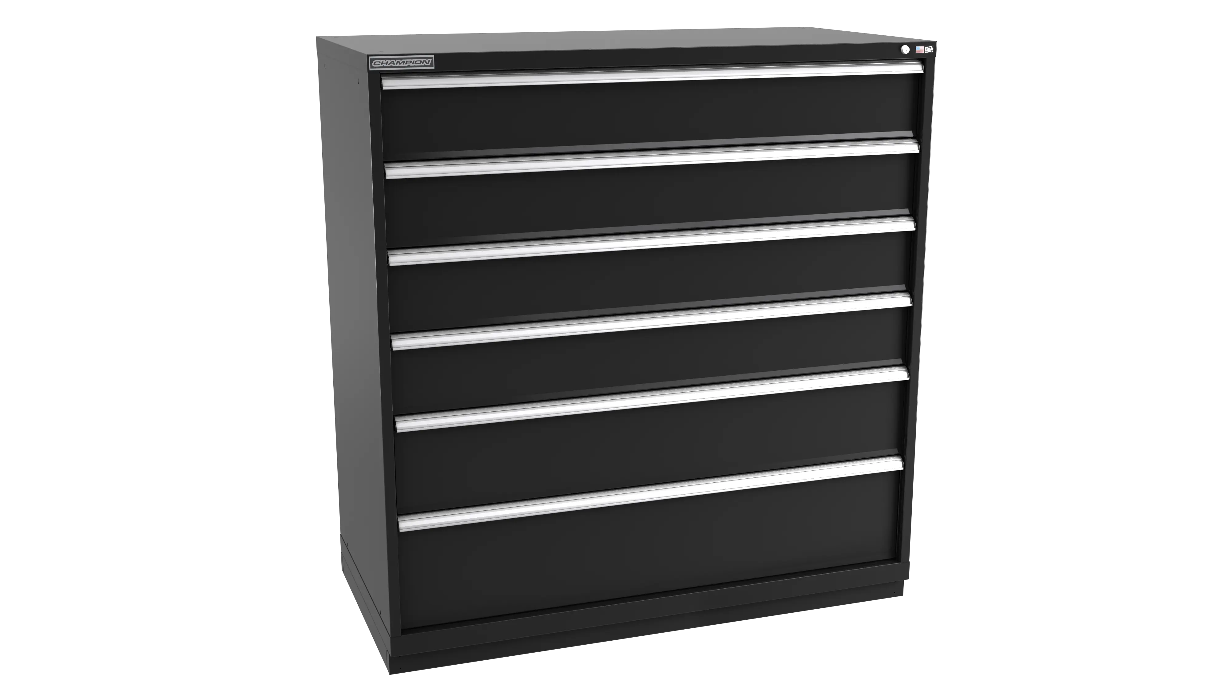 Champion Tool 6-Drawer Modular Cabinet, 56-1/2 W x 59-1/2 H x 22-1/2 D in - CM DWS2700-0601-ILC-FTB Champion Tool Storage