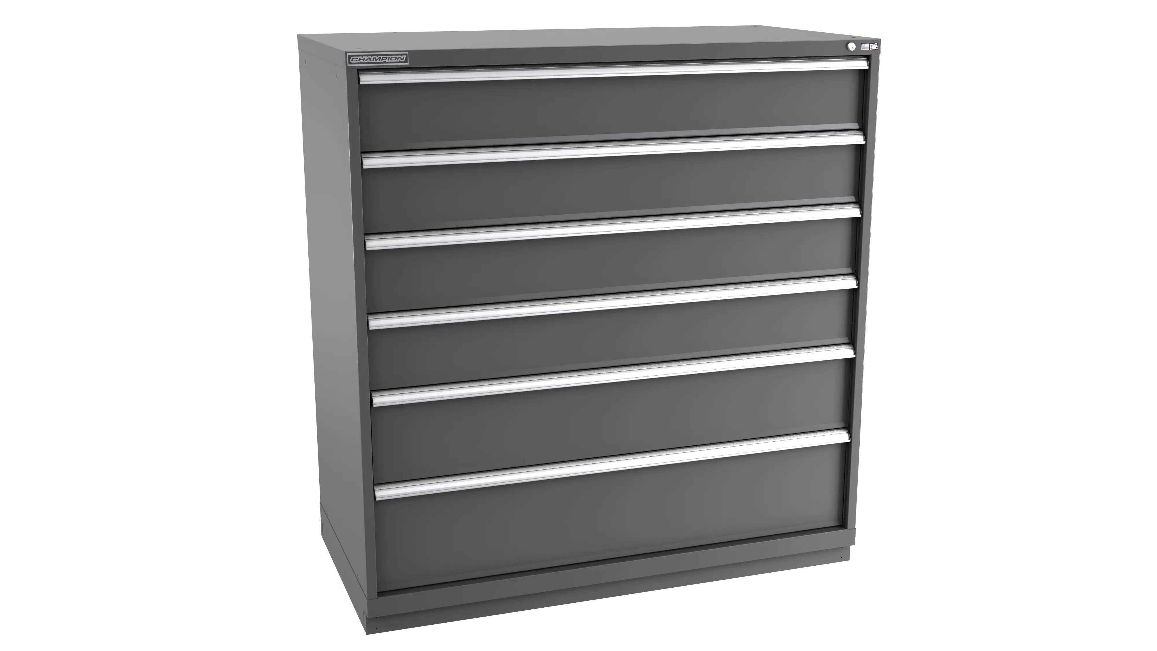 Champion Tool 6-Drawer Modular Cabinet, 56-1/2 W x 59-1/2 H x 22-1/2 D in - CM DWS2700-0601-ILC-FTB Champion Tool Storage