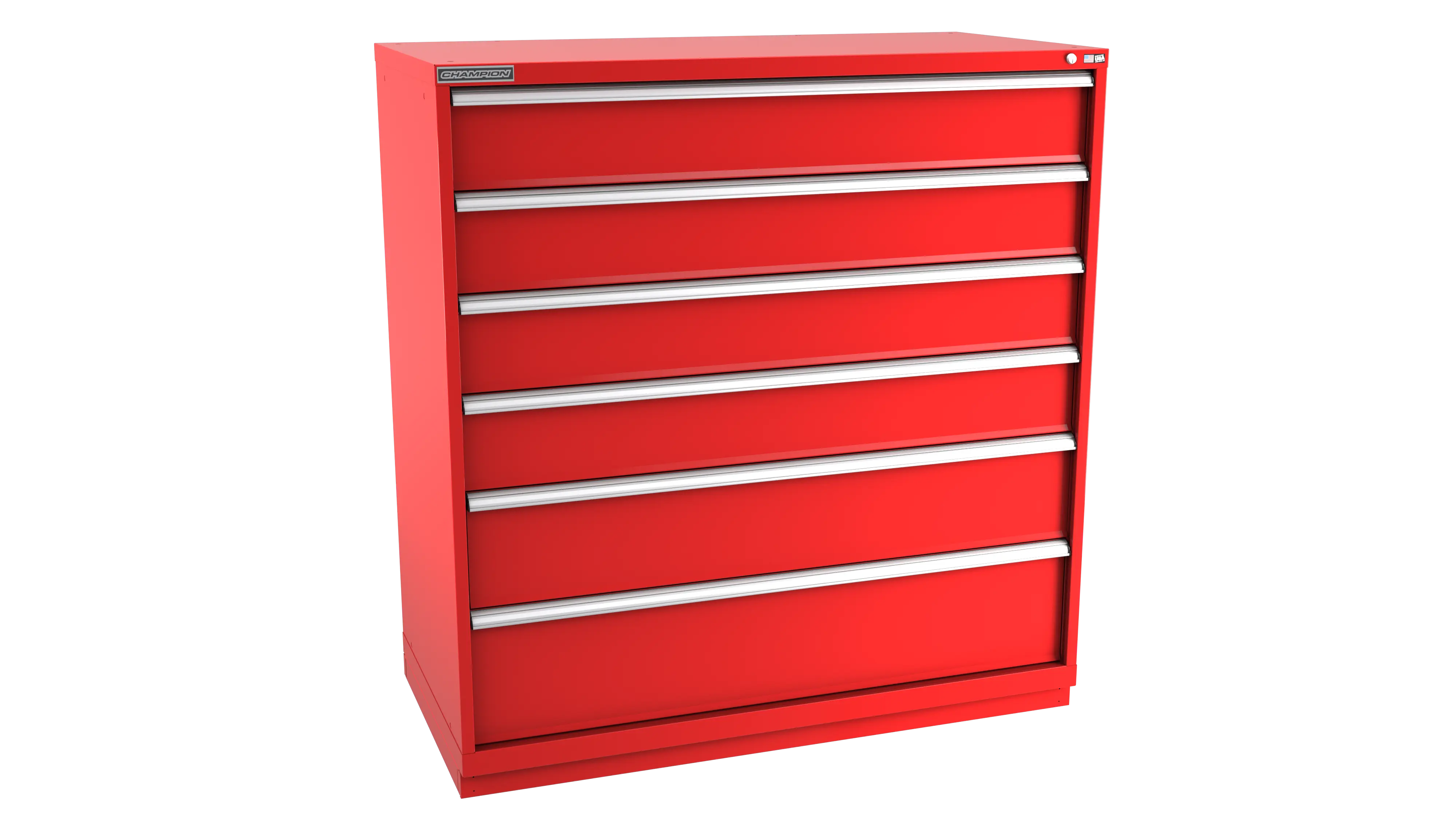 Champion Tool 6-Drawer Modular Cabinet, 56-1/2 W x 59-1/2 H x 22-1/2 D in - CM DWS2700-0601-ILC-FTB Champion Tool Storage