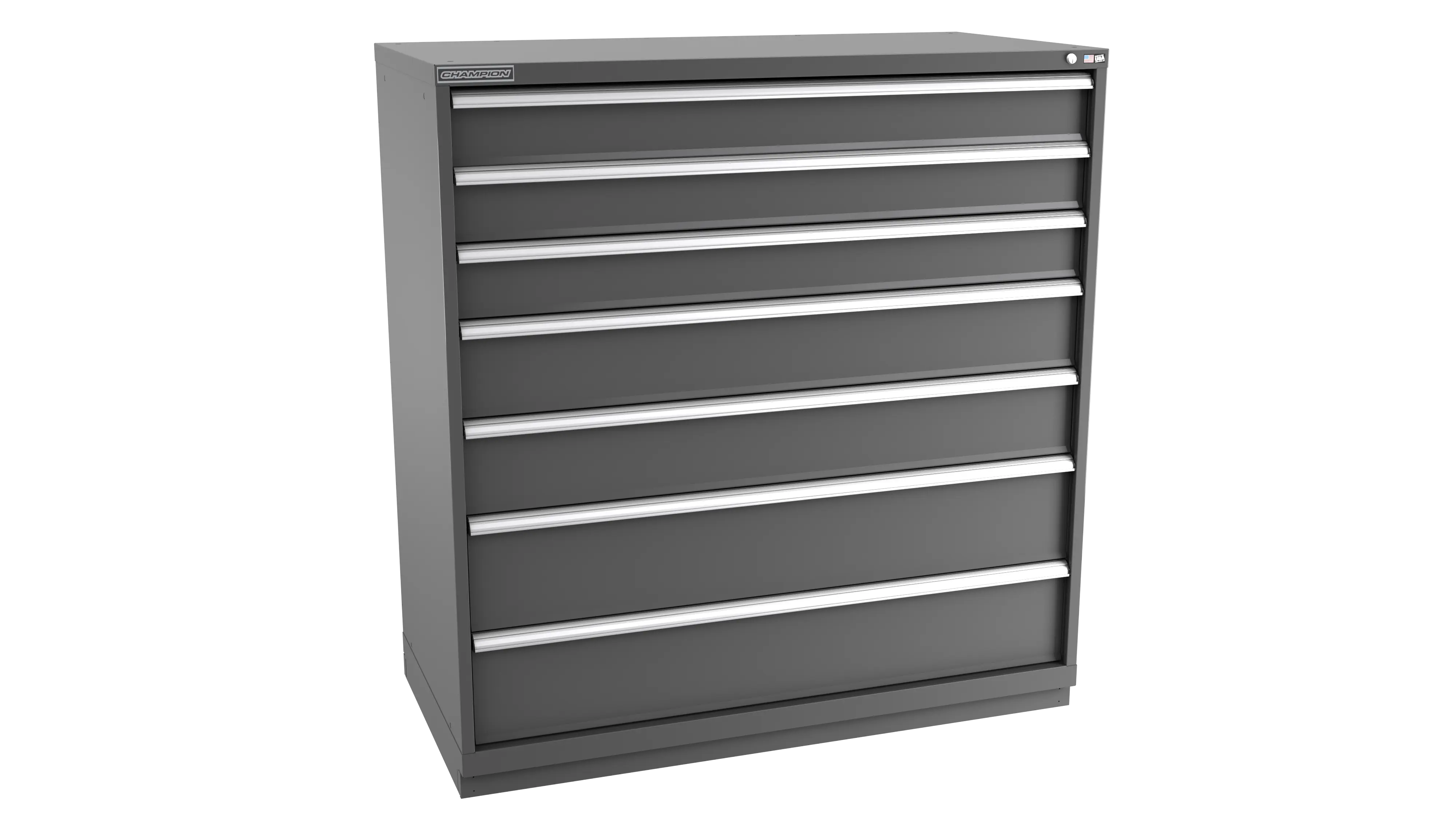 Champion Tool 7-Drawer Modular Cabinet, 56-1/2 W x 59-1/2 H x 22-1/2 D in - CM DWS2700-0701-ILC-FTB Champion Tool Storage