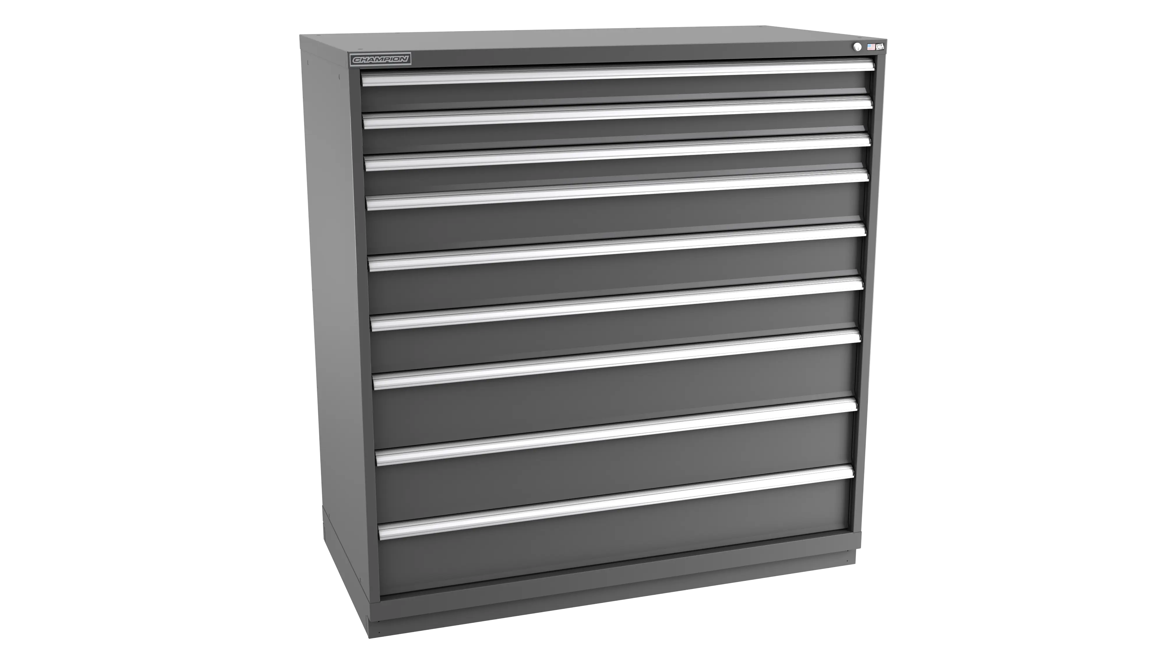 Champion Tool 9-Drawer Modular Cabinet, 56-1/2 W x 59-1/2 H x 22-1/2 D in - CM DWS2700-0901-ILC-FTB Champion Tool Storage