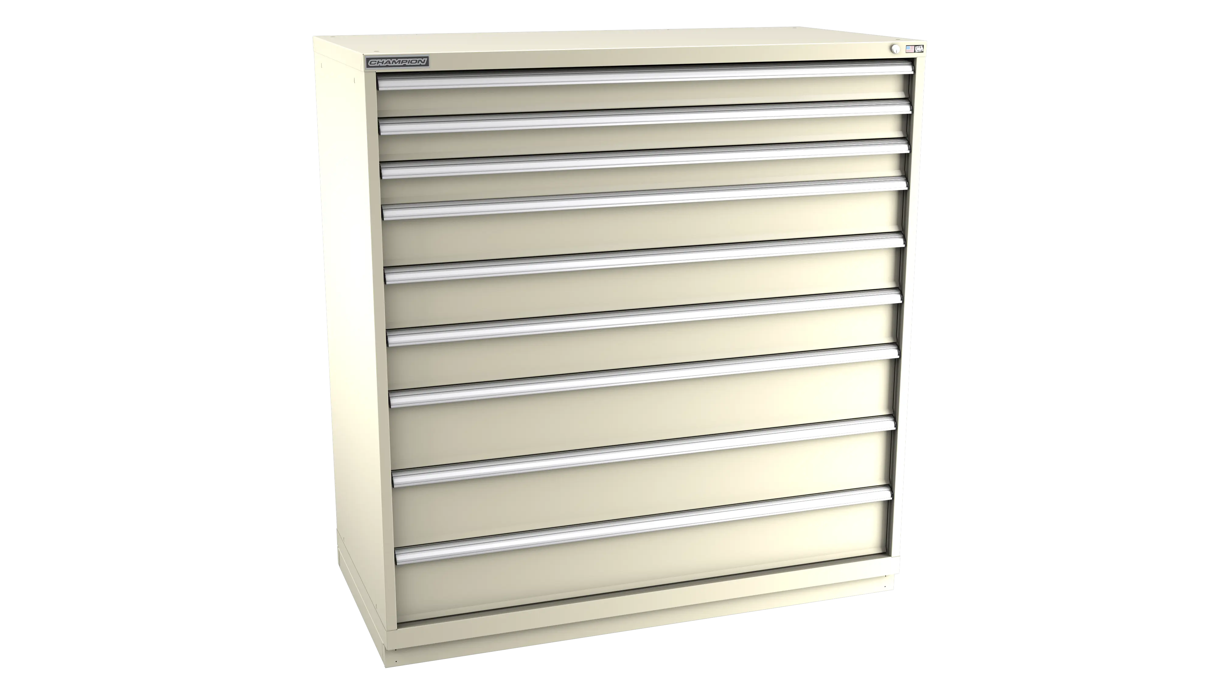 Champion Tool 9-Drawer Modular Cabinet, 56-1/2 W x 59-1/2 H x 22-1/2 D in - CM DWS2700-0901-ILC-FTB Champion Tool Storage