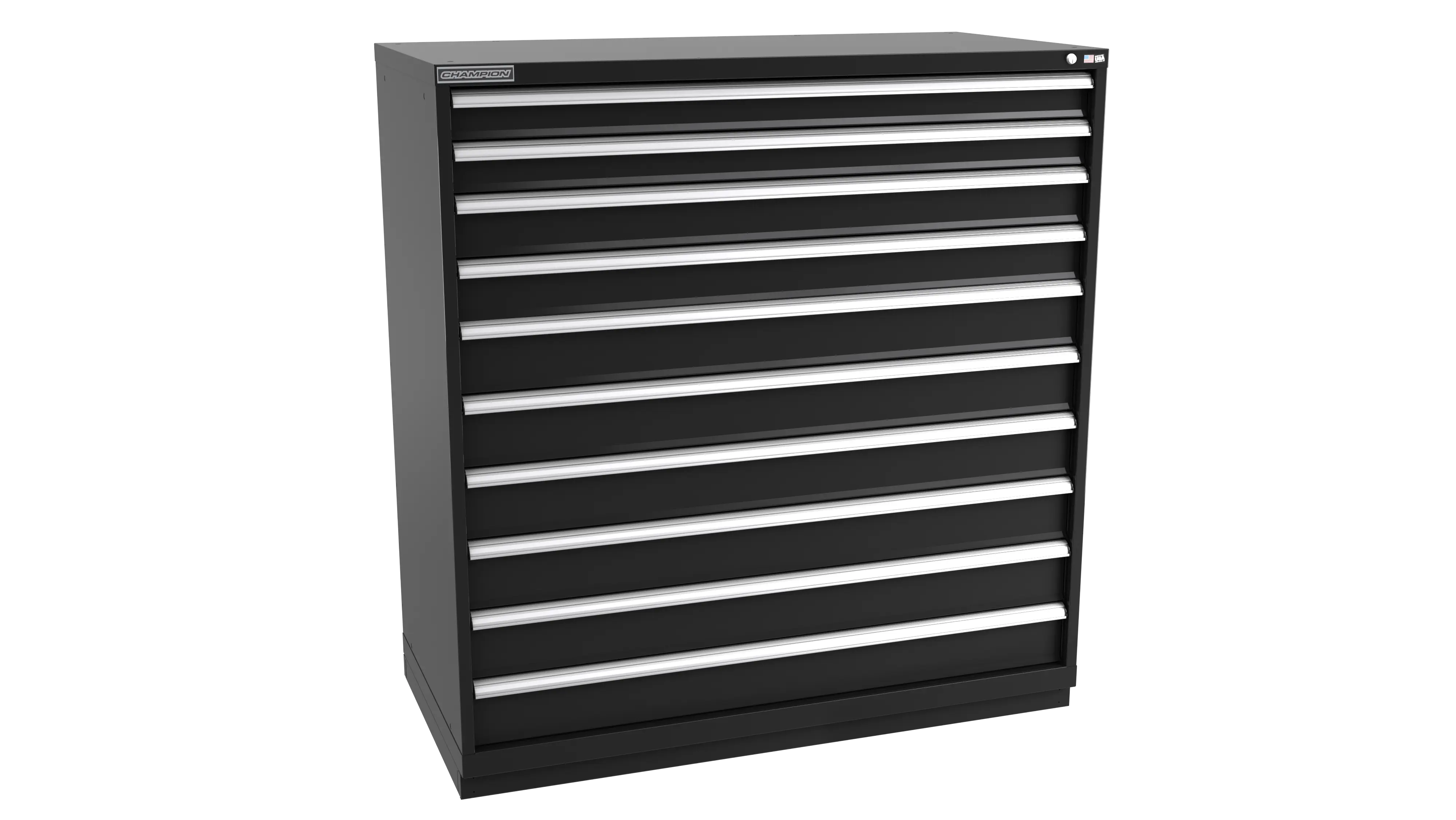 Champion Tool 10-Drawer Modular Cabinet, 56-1/2 W x 59-1/2 H x 22-1/2 D in - CM DWS2700-1001-ILC-FTB Champion Tool Storage