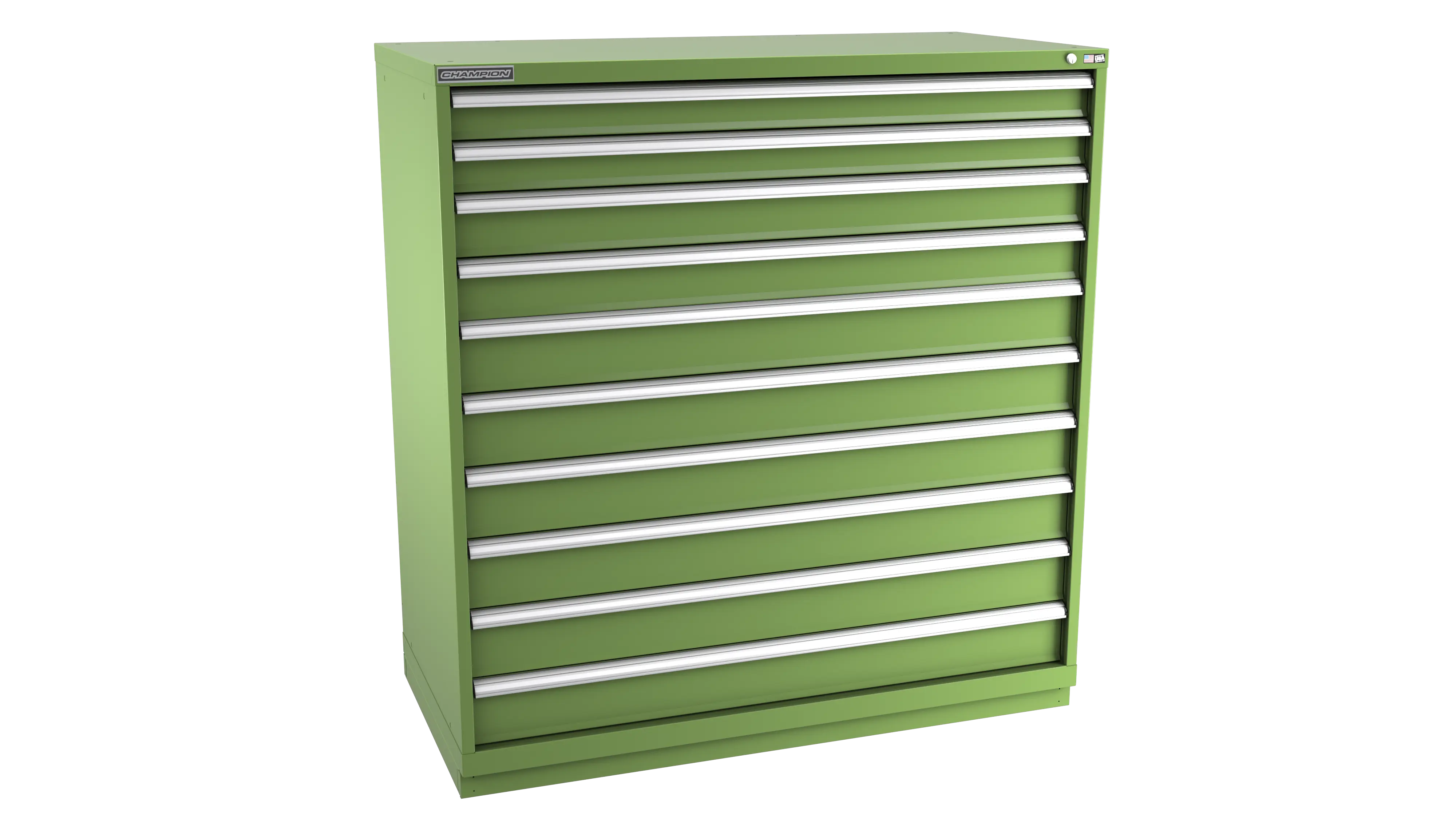 Champion Tool 10-Drawer Modular Cabinet, 56-1/2 W x 59-1/2 H x 22-1/2 D in - CM DWS2700-1001-ILC-FTB Champion Tool Storage