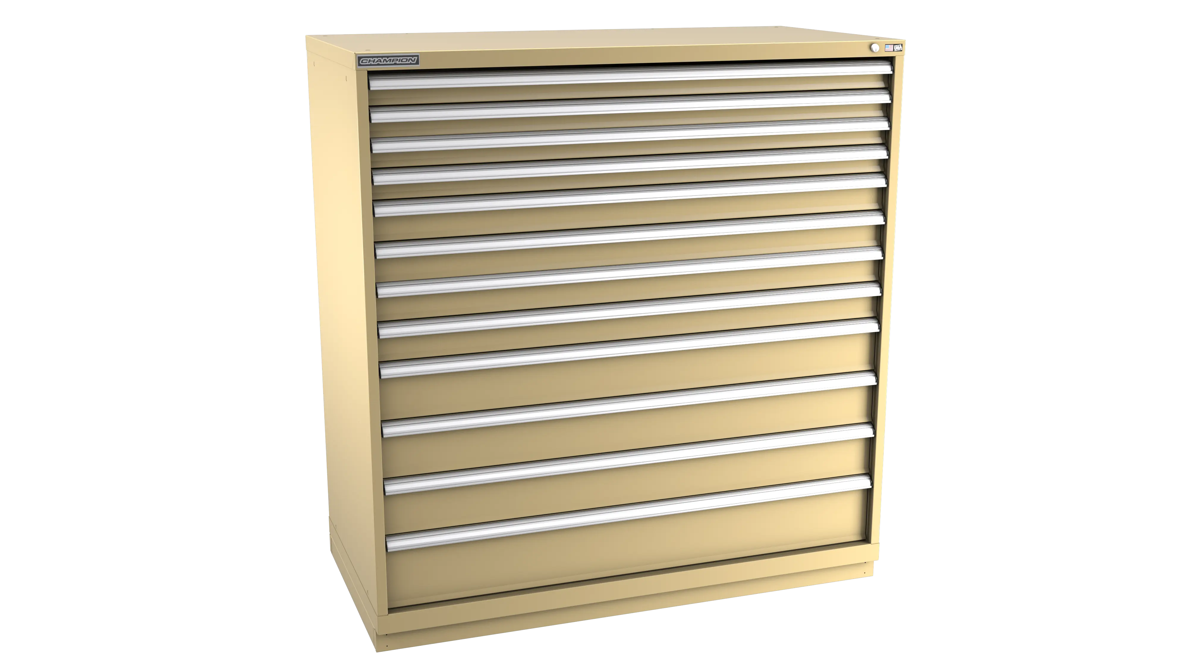 Champion Tool 12-Drawer Modular Cabinet, 56-1/2 W x 59-1/2 H x 22-1/2 D in - CM DWS2700-1201-ILC-FTB Champion Tool Storage