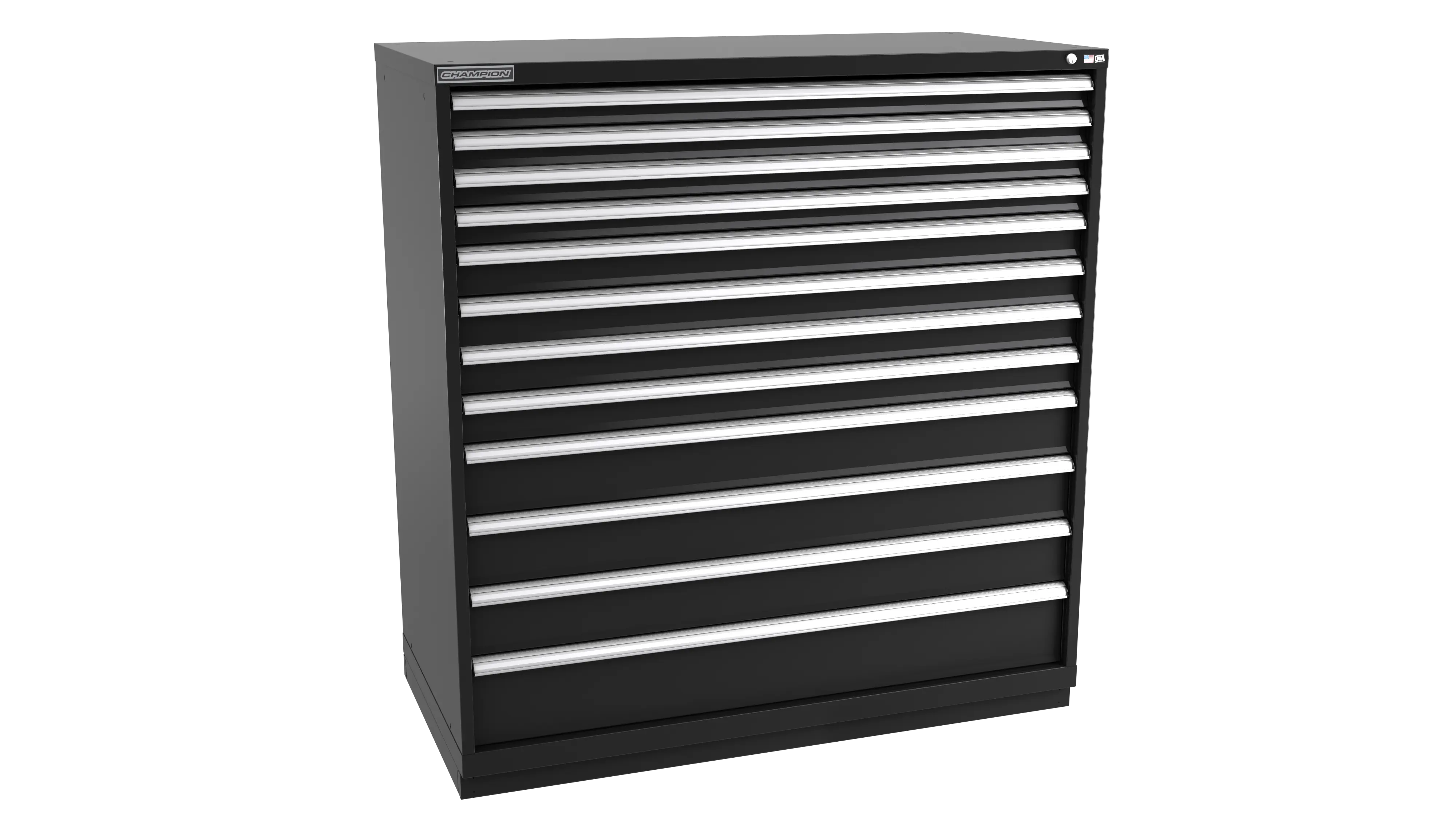 Champion Tool 12-Drawer Modular Cabinet, 56-1/2 W x 59-1/2 H x 22-1/2 D in - CM DWS2700-1201-ILC-FTB Champion Tool Storage