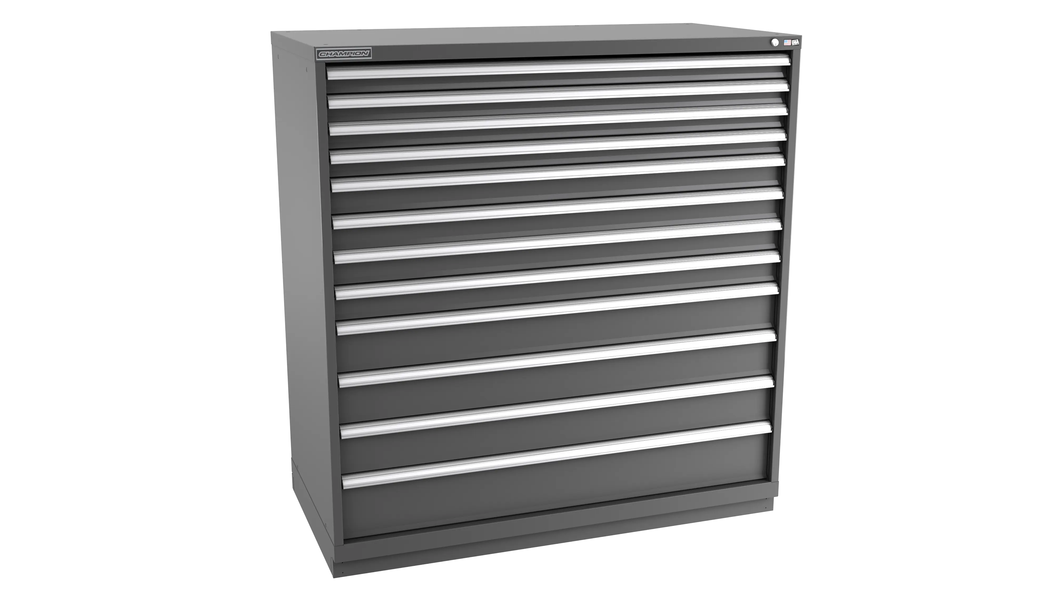 Champion Tool 12-Drawer Modular Cabinet, 56-1/2 W x 59-1/2 H x 22-1/2 D in - CM DWS2700-1201-ILC-FTB Champion Tool Storage