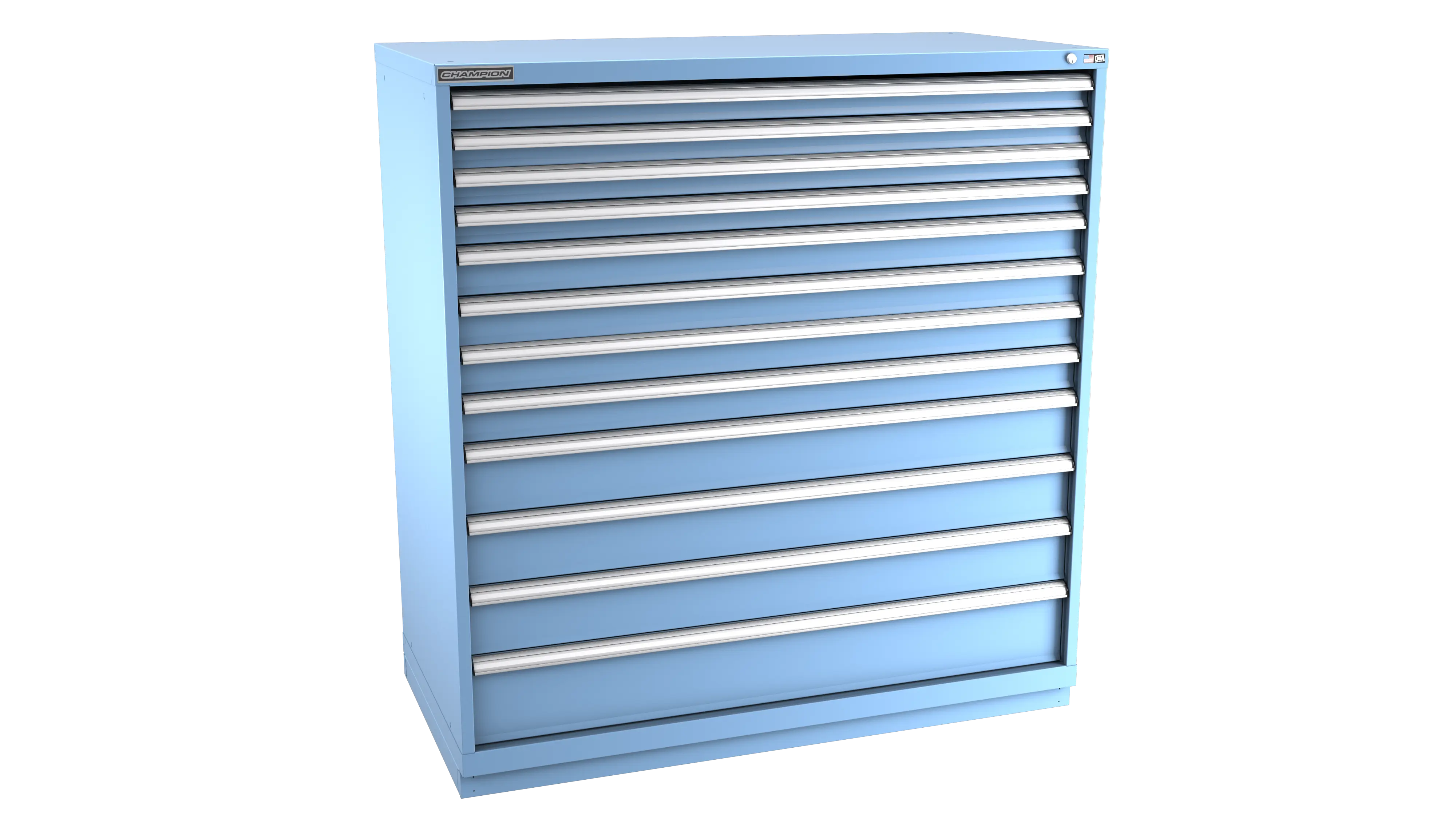 Champion Tool 12-Drawer Modular Cabinet, 56-1/2 W x 59-1/2 H x 22-1/2 D in - CM DWS2700-1201-ILC-FTB Champion Tool Storage