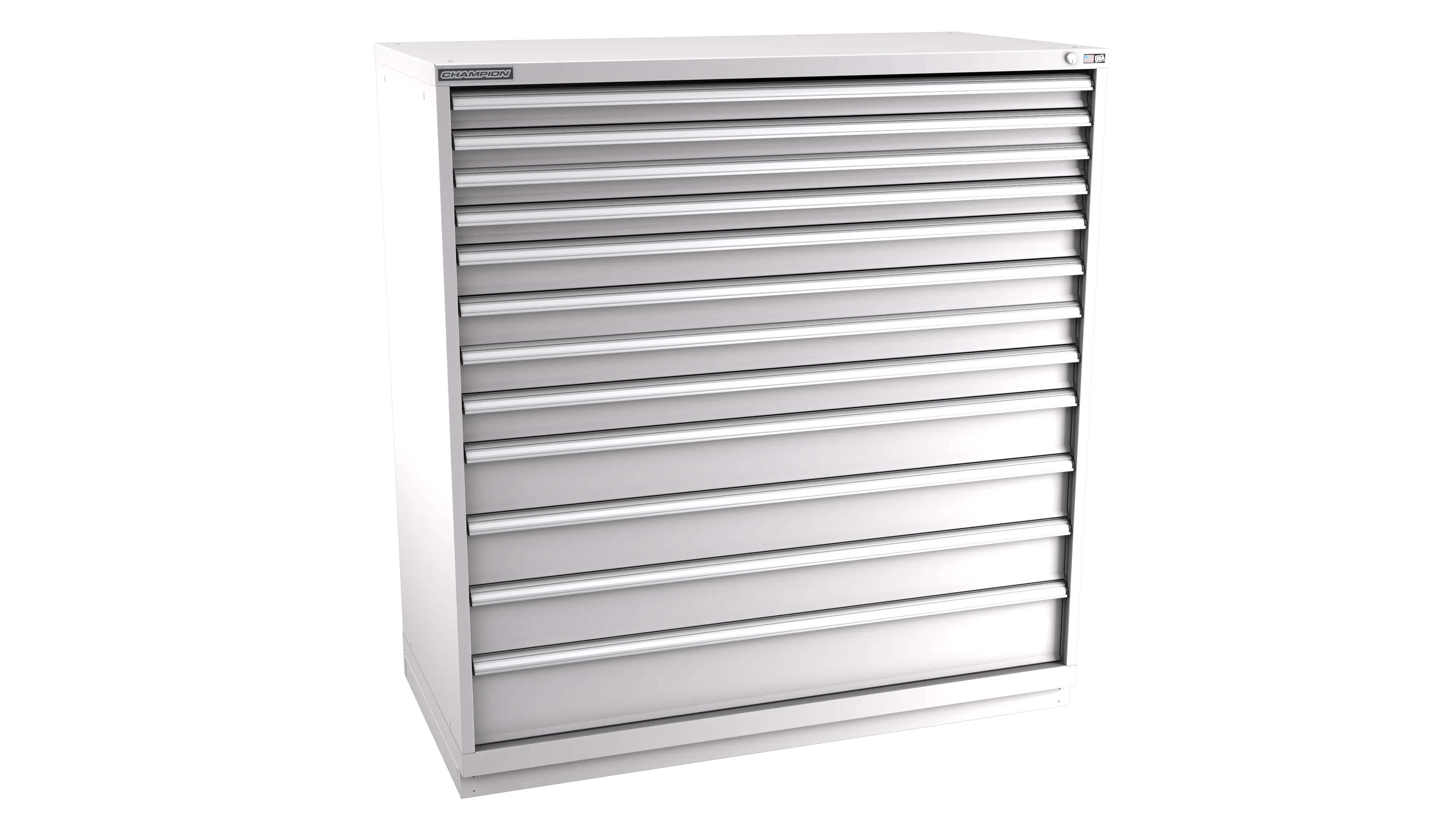 Champion Tool 12-Drawer Modular Cabinet, 56-1/2 W x 59-1/2 H x 22-1/2 D in - CM DWS2700-1201-ILC-FTB Champion Tool Storage