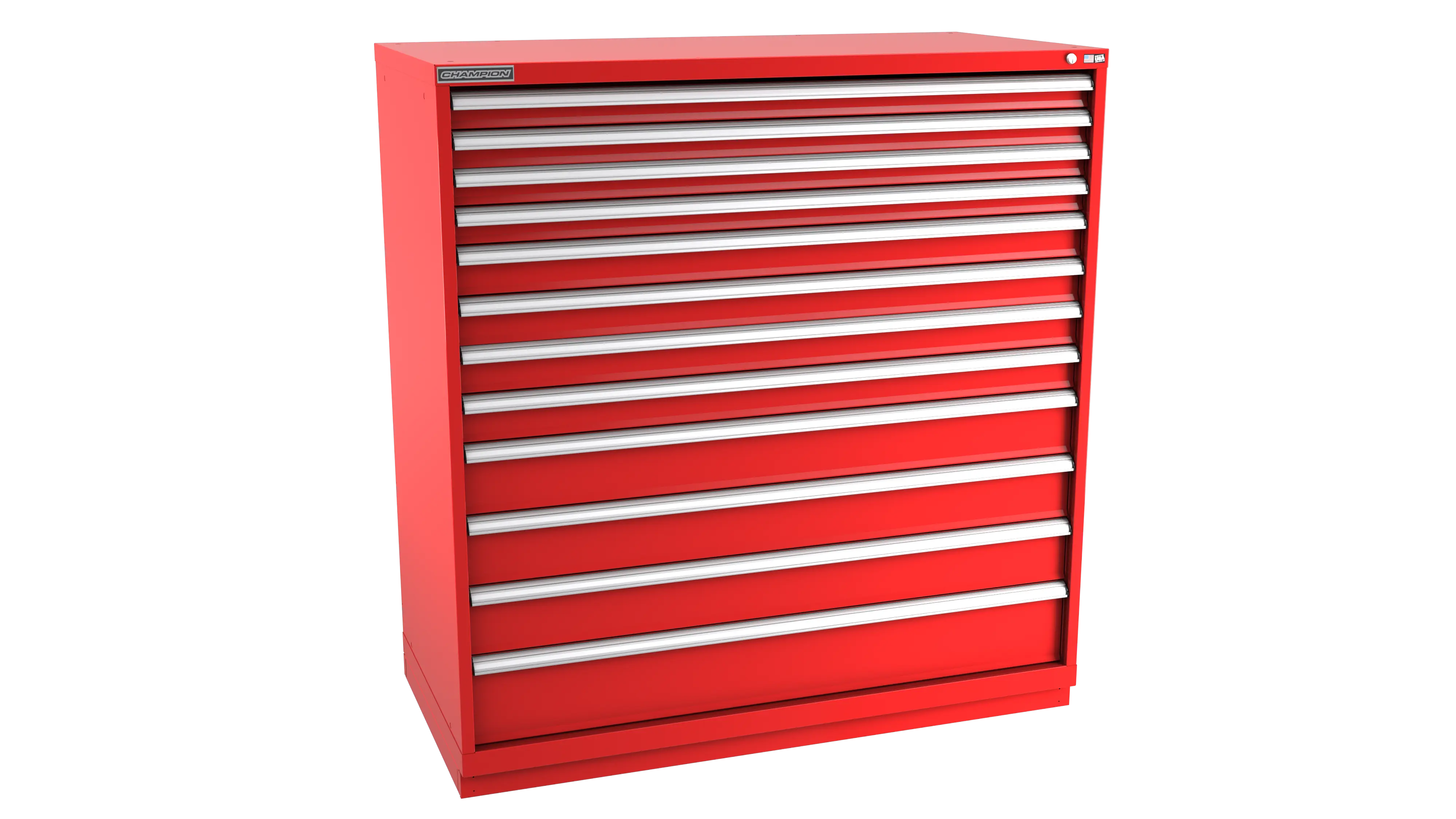 Champion Tool 12-Drawer Modular Cabinet, 56-1/2 W x 59-1/2 H x 22-1/2 D in - CM DWS2700-1201-ILC-FTB Champion Tool Storage
