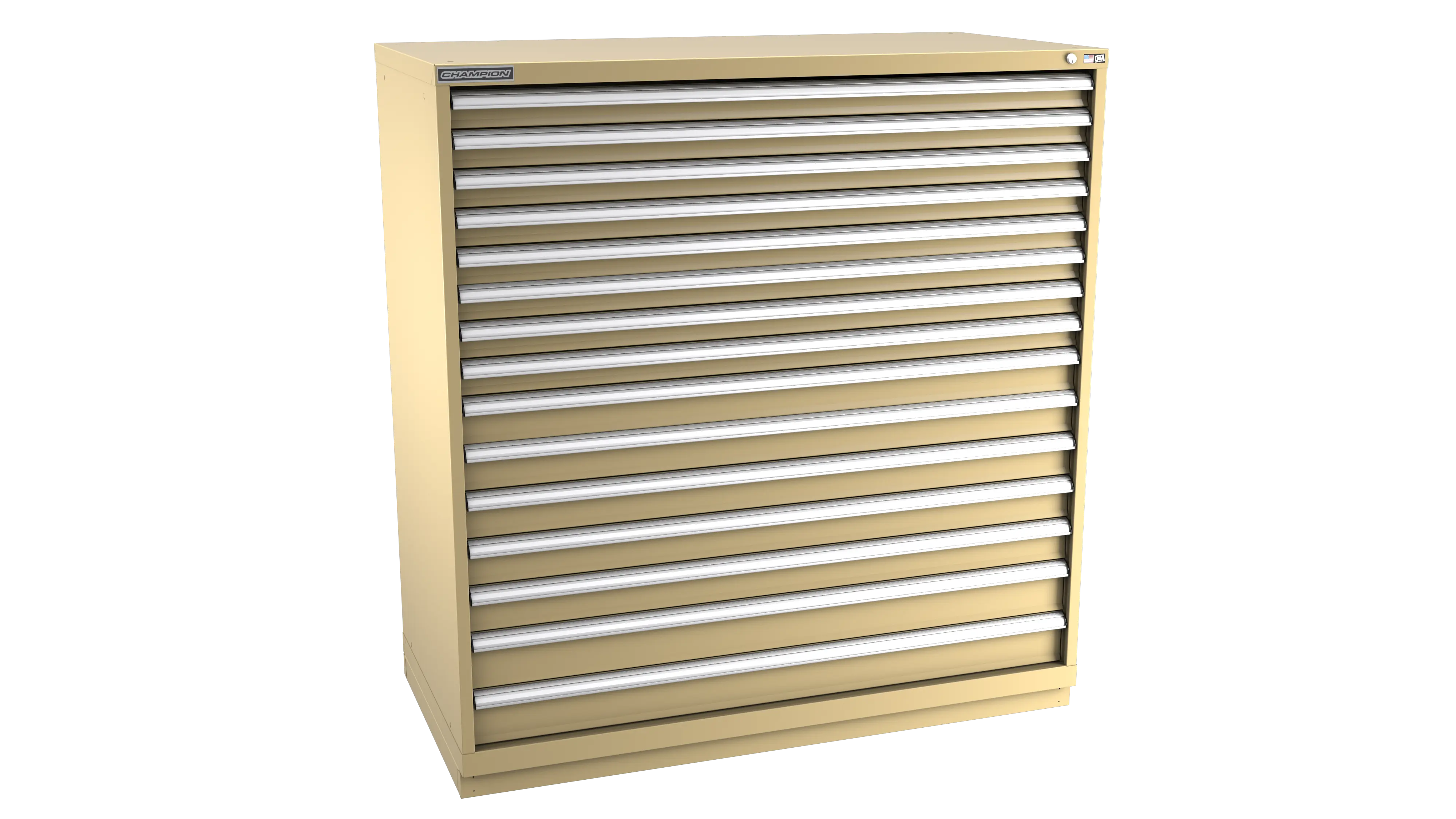 Champion Tool 15-Drawer Modular Cabinet, 56-1/2 W x 59-1/2 H x 22-1/2 D in - CM DWS2700-1501-ILC-FTB Champion Tool Storage