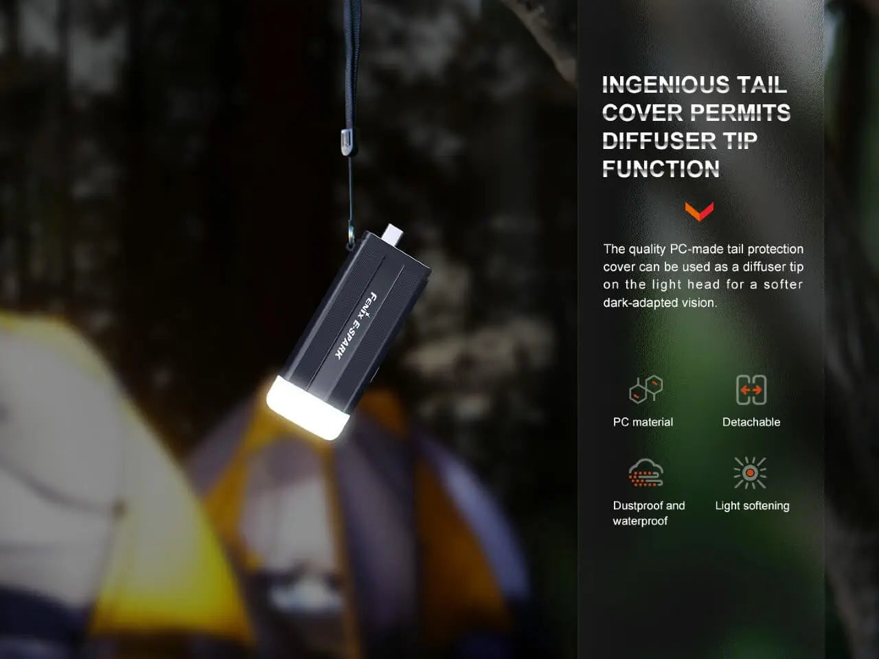 Fenix 100 Lumen Ultra-Thin Powerbank Flashlight - F FX-E-SPARK Fenix