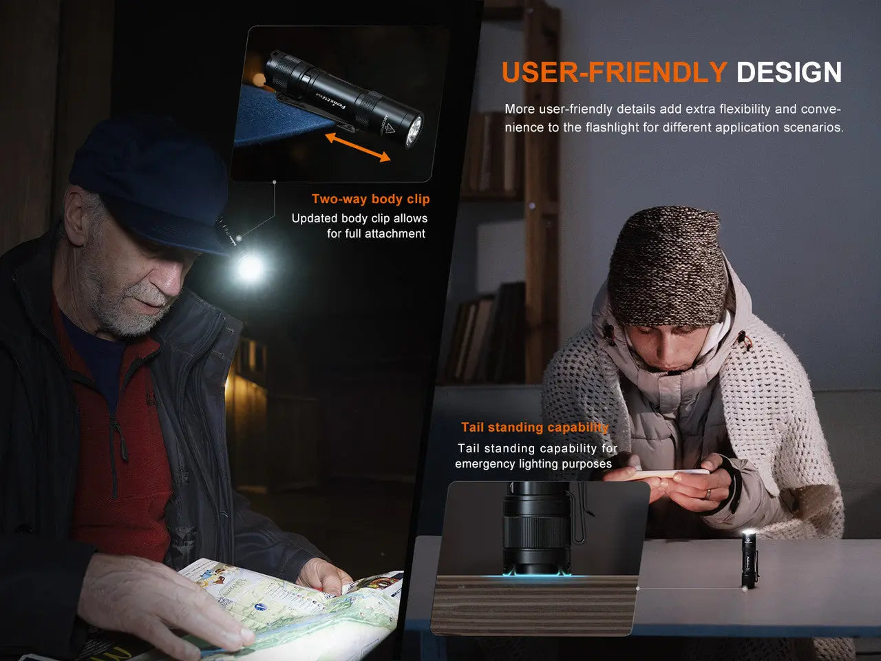Fenix 200 Lumen EDC Portable Flashlight - F FX-E12V3 Fenix