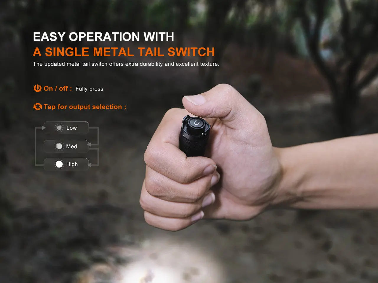 Fenix 200 Lumen EDC Portable Flashlight - F FX-E12V3 Fenix
