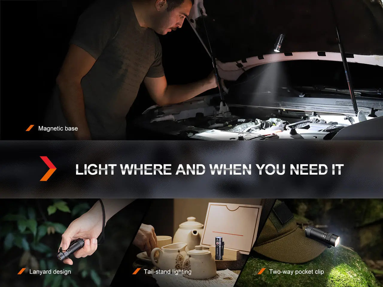 Fenix 1200 Lumen LED Rechargeable Flashlight - F FX-E18RV2 Fenix