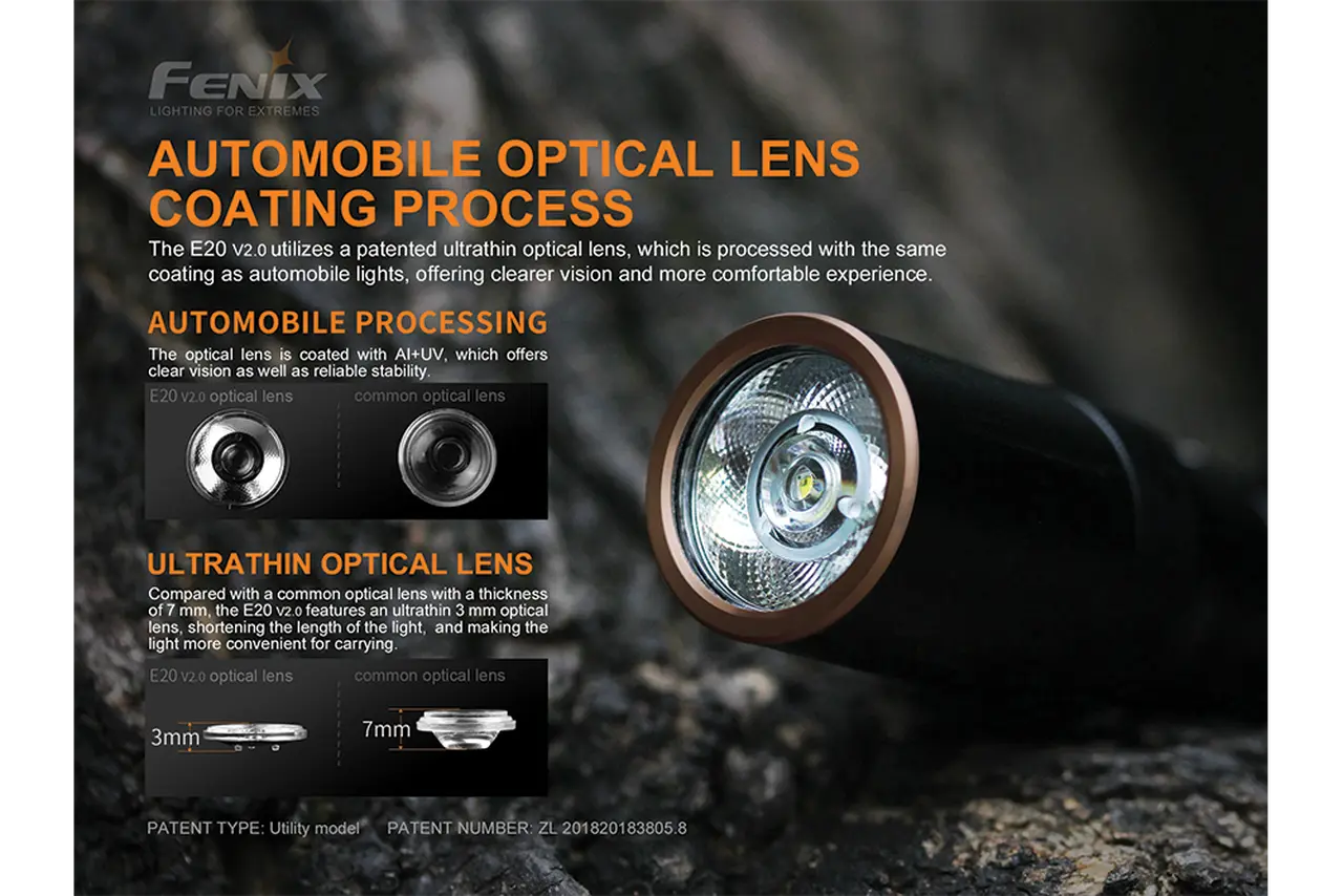 Fenix 350 Lumen AA EDC Flashlight - F FX-E20V2 Fenix