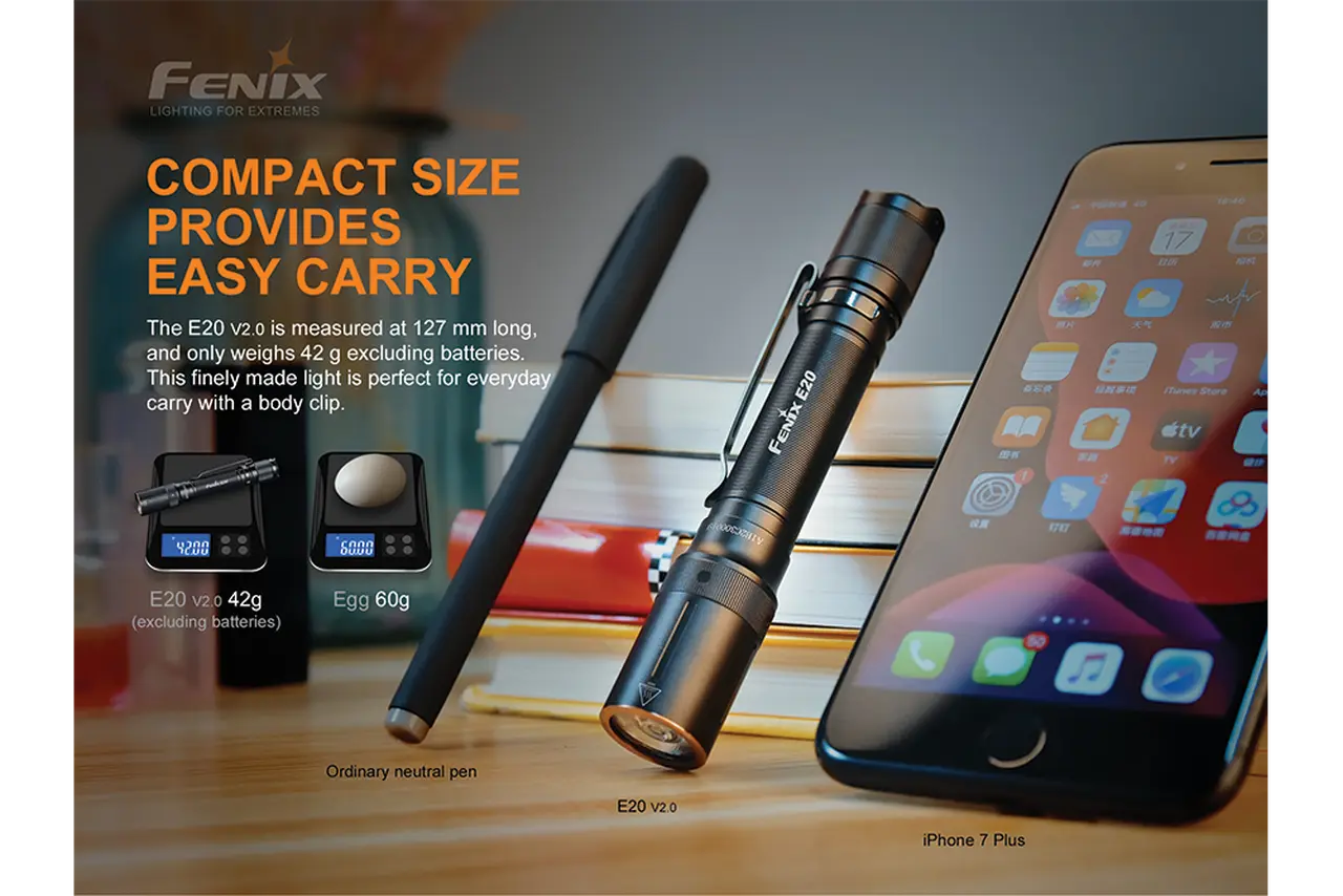 Fenix 350 Lumen AA EDC Flashlight - F FX-E20V2 Fenix